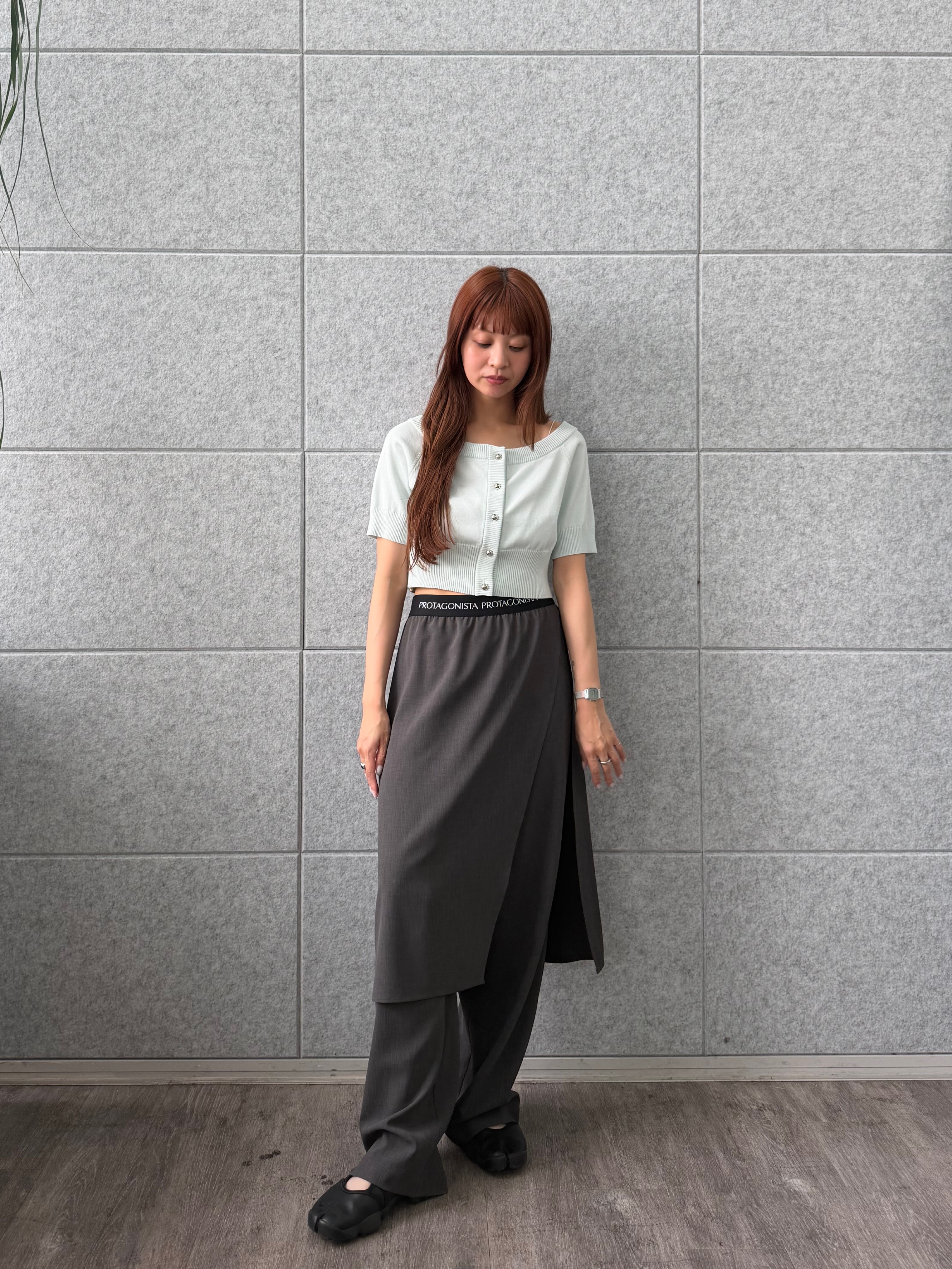 kanamiさんの「CODE A｜design knit short cardigan」を使ったコーディネート