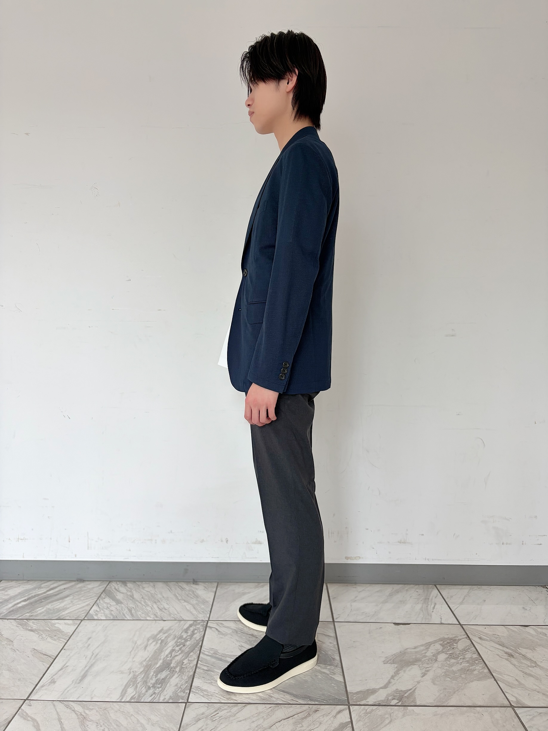 hiroさんの「TAKEO KIKUCHI｜【Begin5月号掲載/通気性】トリコットサッカー ジャケット」を使ったコーディネート