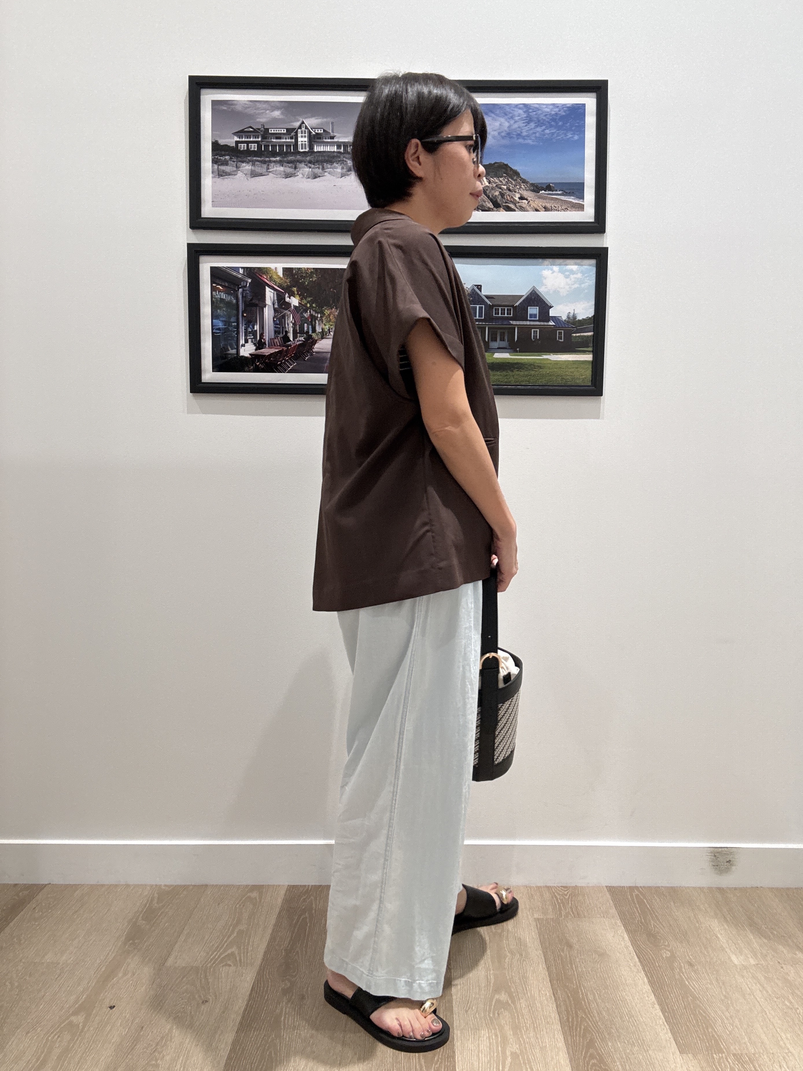 Naoさんの「Dessin｜【接触冷感/セットアップ可】ハーフスリーブジャケット」を使ったコーディネート