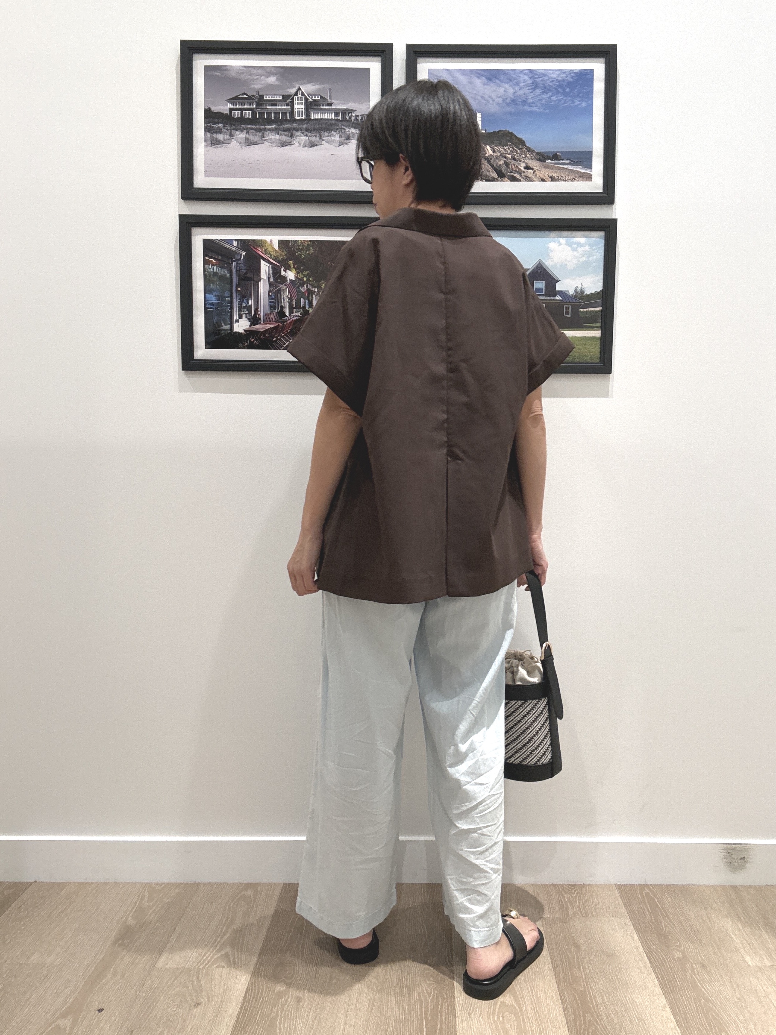 Naoさんの「Dessin｜【接触冷感/セットアップ可】ハーフスリーブジャケット」を使ったコーディネート