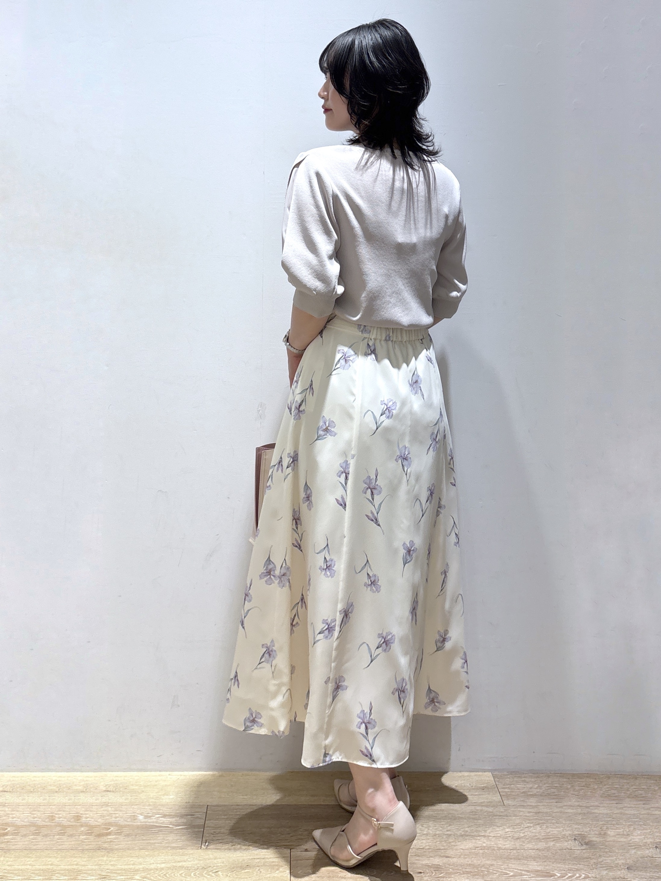 mizukiさんの「index｜【接触冷感／UVケア】クールタッチラップスリーブニット《洗濯機OK／XS～3L／9col》」を使ったコーディネート