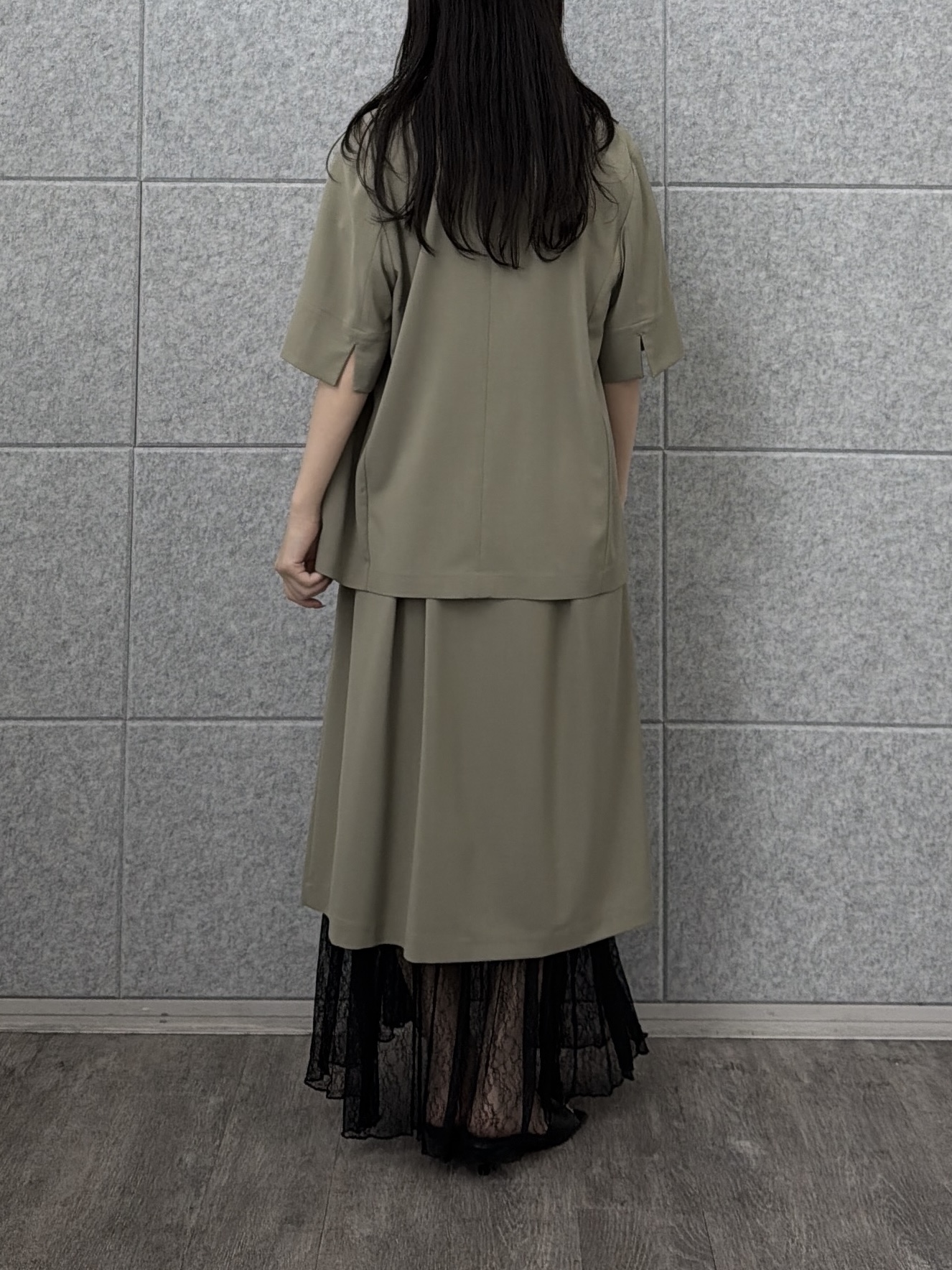 rinaさんの「INDIVI｜Comfy SET UP｜ハーフスリーブジャケット【セットアップ対応／通勤／接触冷感／UVカット】」を使ったコーディネート