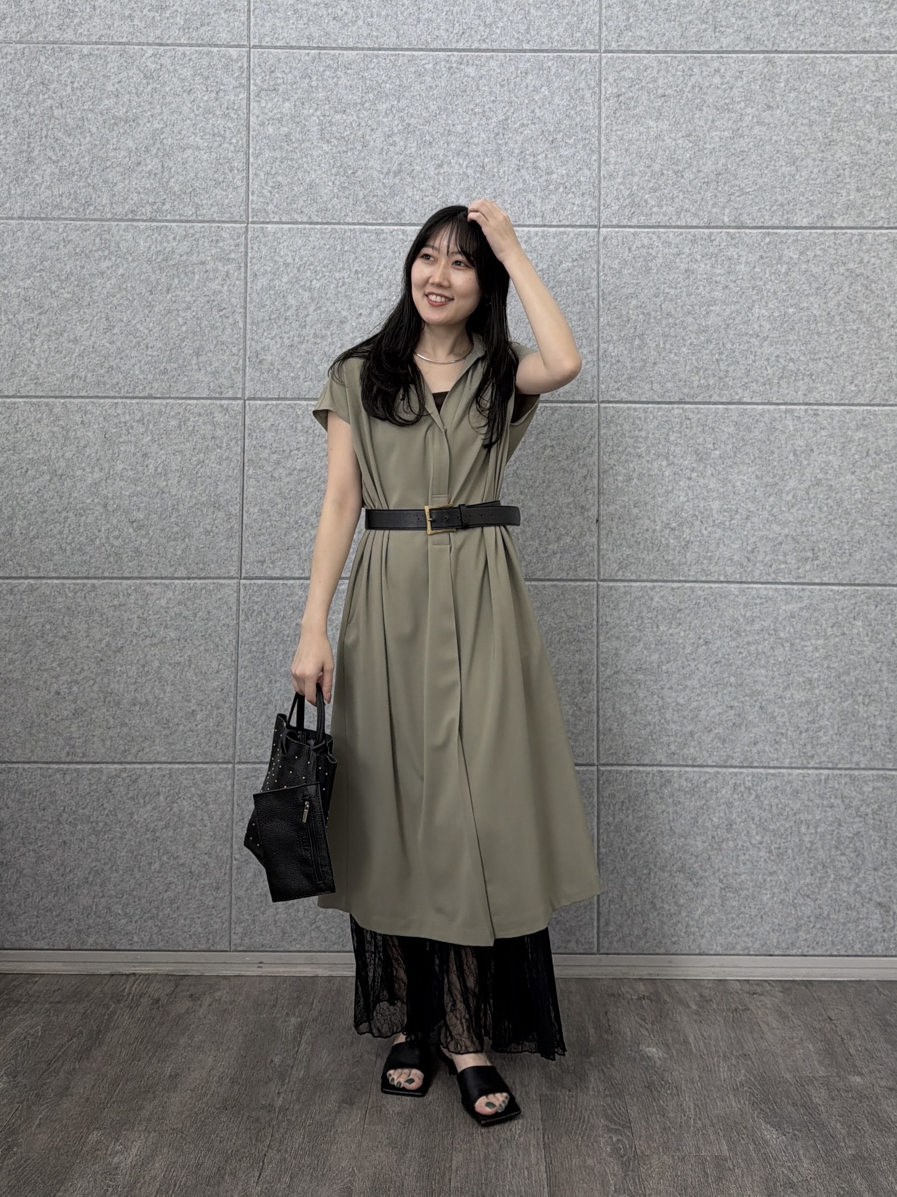 rinaさんの「INDIVI｜Comfy SET UP｜ハーフスリーブジャケット【セットアップ対応／通勤／接触冷感／UVカット】」を使ったコーディネート