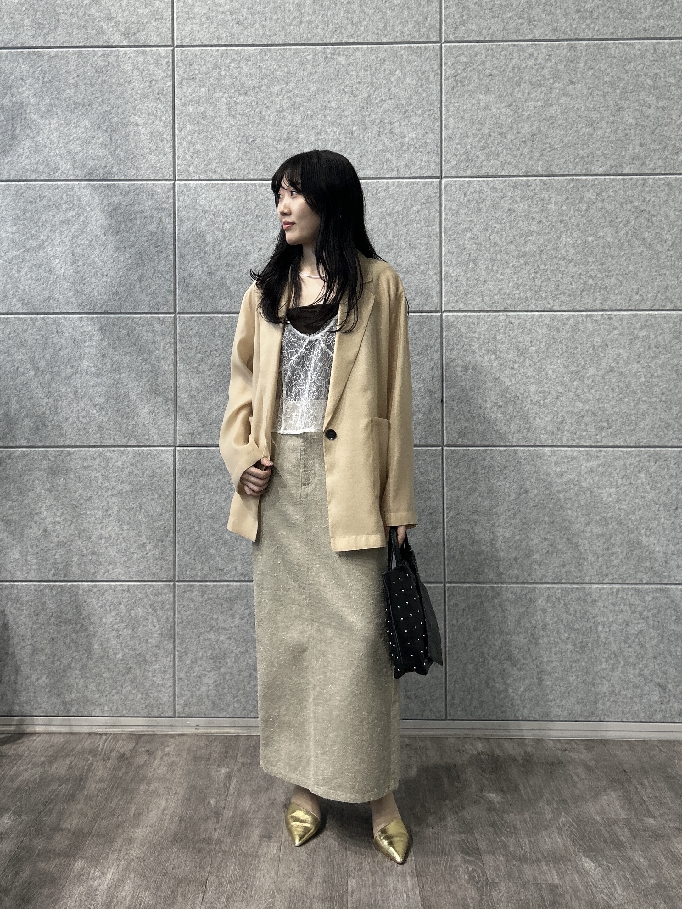 rinaさんの「INDIVI｜【接触冷感/通気性】シアーシャツジャケット」を使ったコーディネート