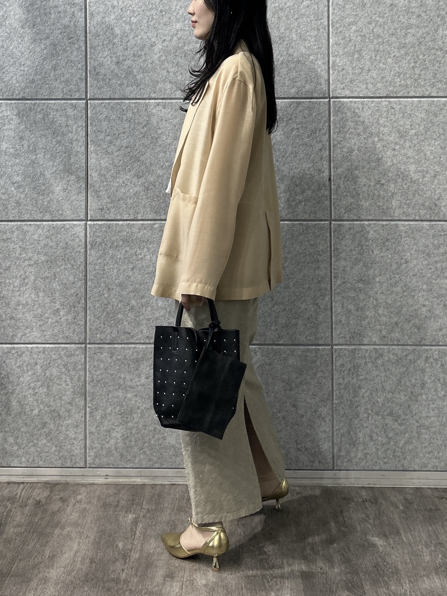 rinaさんの「INDIVI｜【接触冷感/通気性】シアーシャツジャケット」を使ったコーディネート