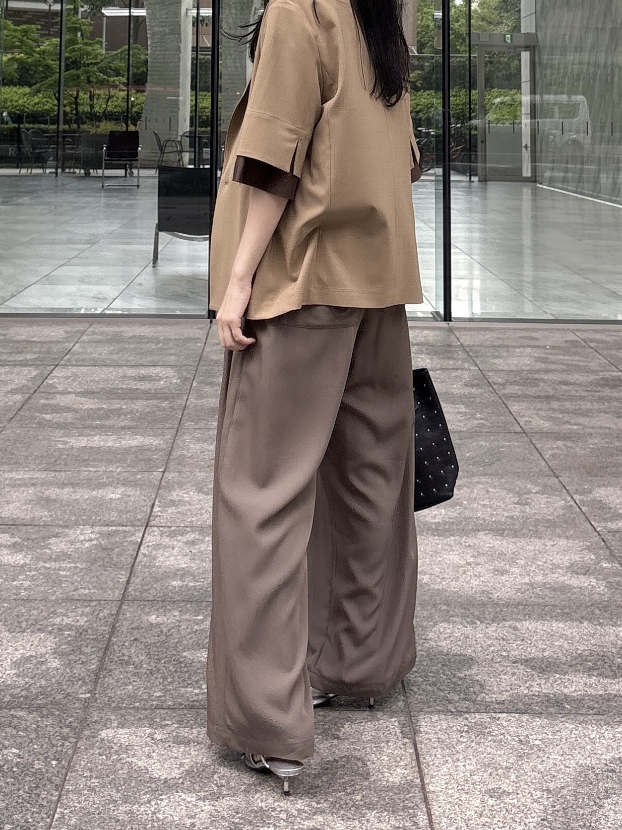 rinaさんの「INDIVI｜Comfy SET UP｜ハーフスリーブジャケット【セットアップ対応／通勤／接触冷感／UVカット】」を使ったコーディネート