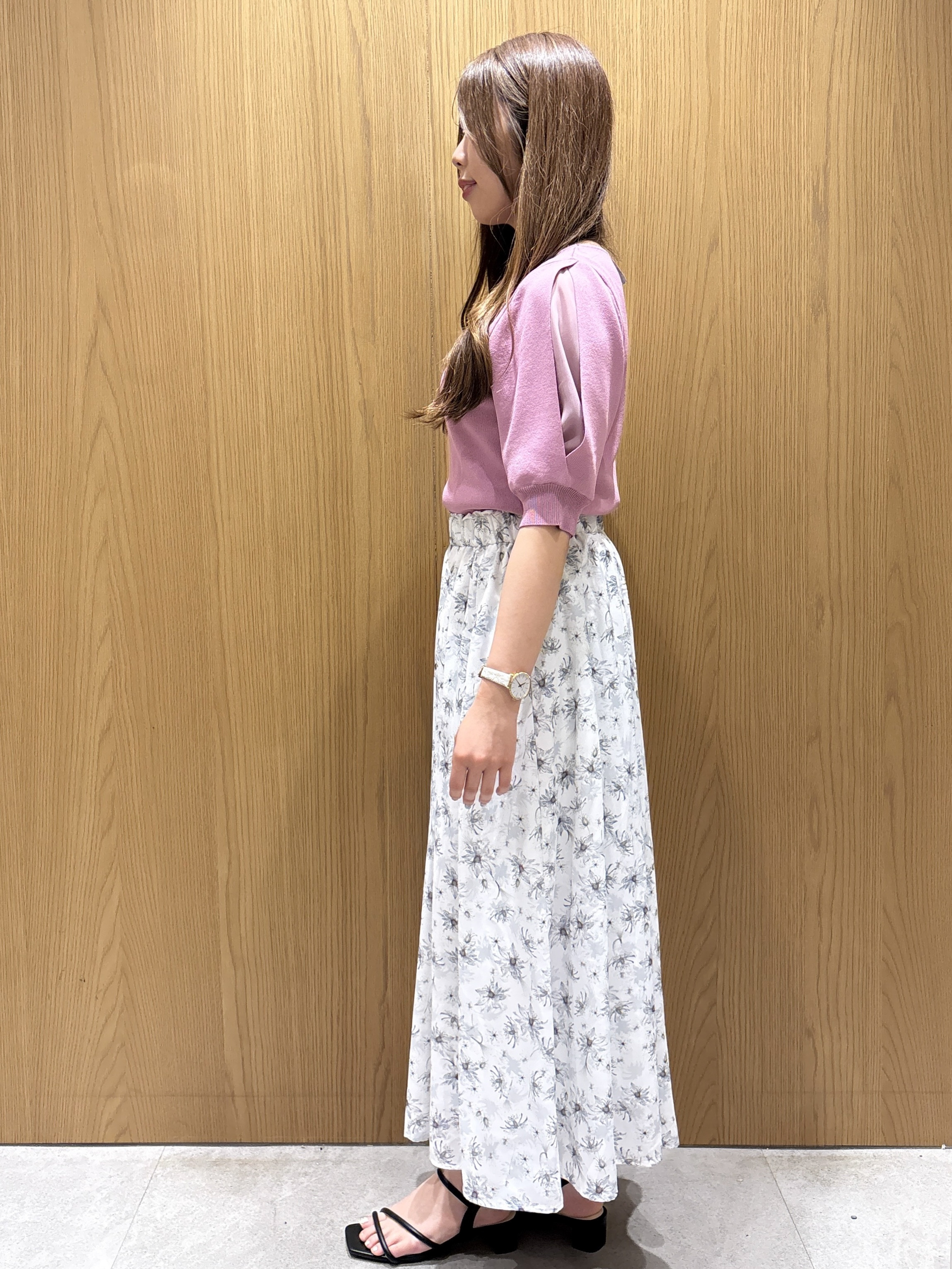ゆいさんの「index｜【接触冷感／UVケア】クールタッチラップスリーブニット《洗濯機OK／XS～3L／9col》」を使ったコーディネート
