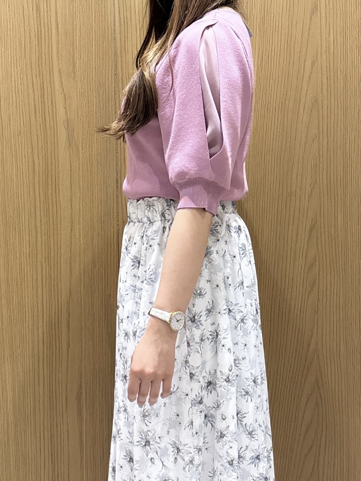 ゆいさんの「index｜【接触冷感／UVケア】クールタッチラップスリーブニット《洗濯機OK／XS～3L／9col》」を使ったコーディネート