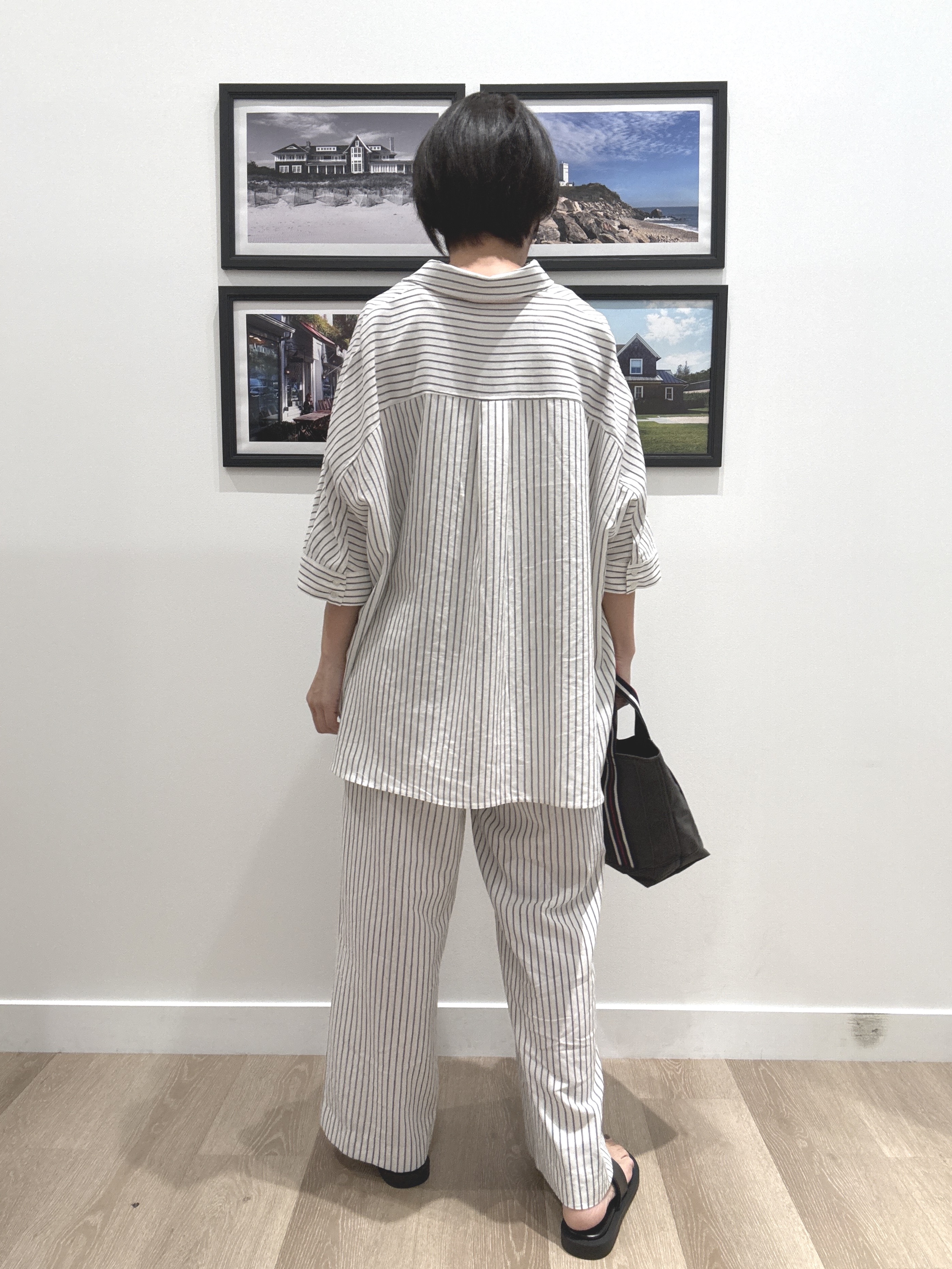 Naoさんの「Dessin｜【セットアップ可/洗える】リネンブレンドドルマンシャツ」を使ったコーディネート
