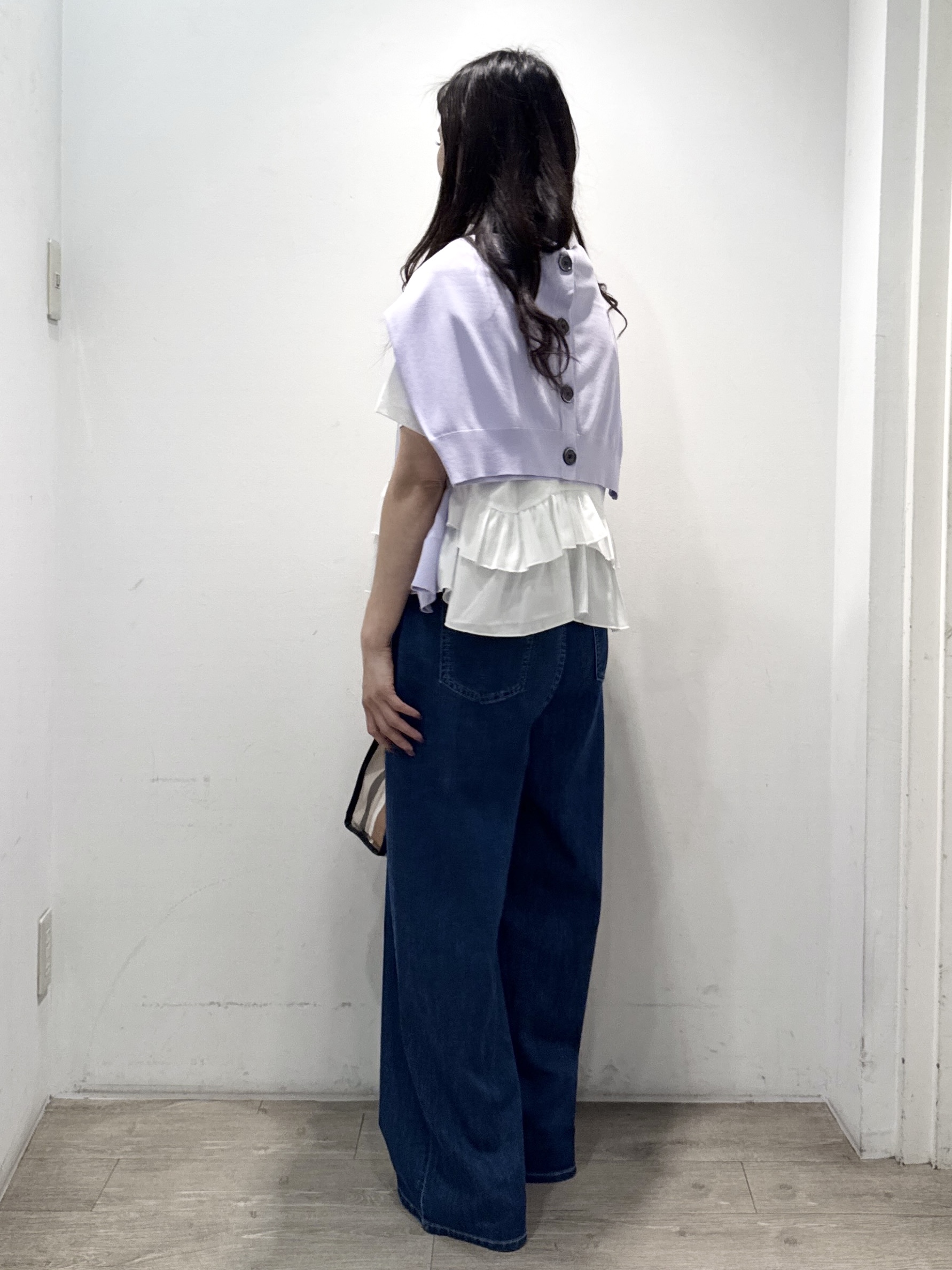 yuicciさんの「OPAQUE.CLIP｜【UV／接触冷感】Vネックリラクシーニットカーディガン《洗濯機OK／抗ピル》」を使ったコーディネート
