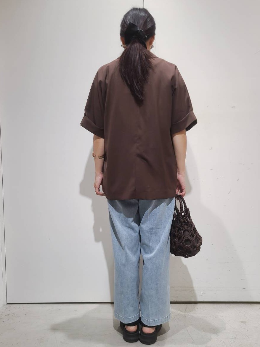 hmさんの「OPAQUE.CLIP｜【接触冷感／吸水速乾／防シワ】リネンライクテーラードジャケット《洗濯機OK》」を使ったコーディネート