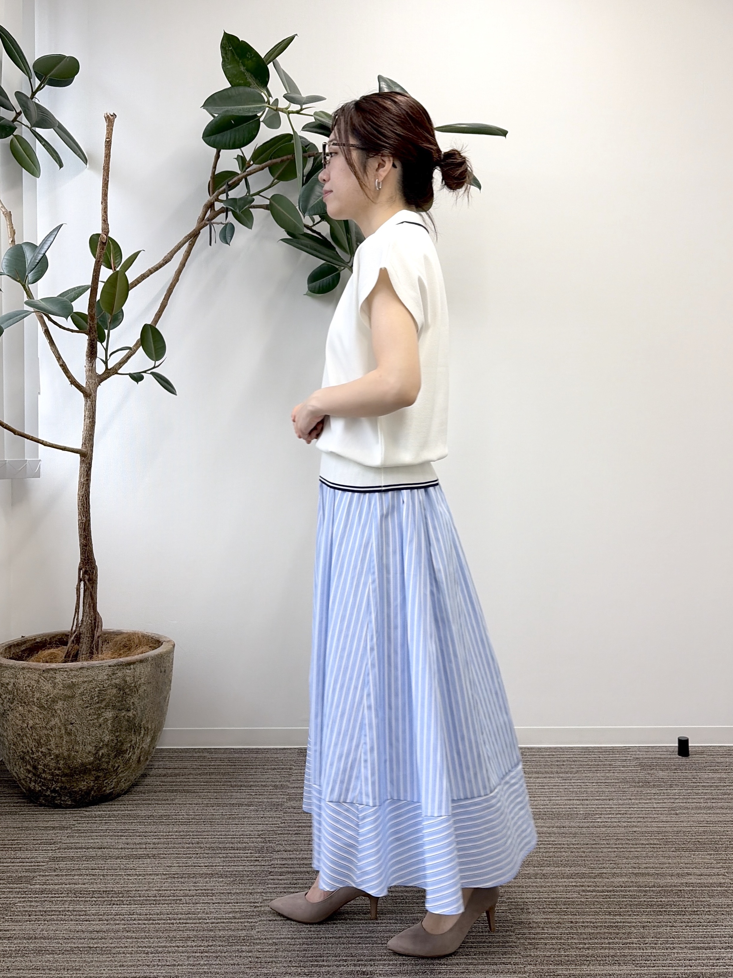 saoriさんの「【UV／毛玉防止】ポロ衿フレンチニット」を使ったコーディネート