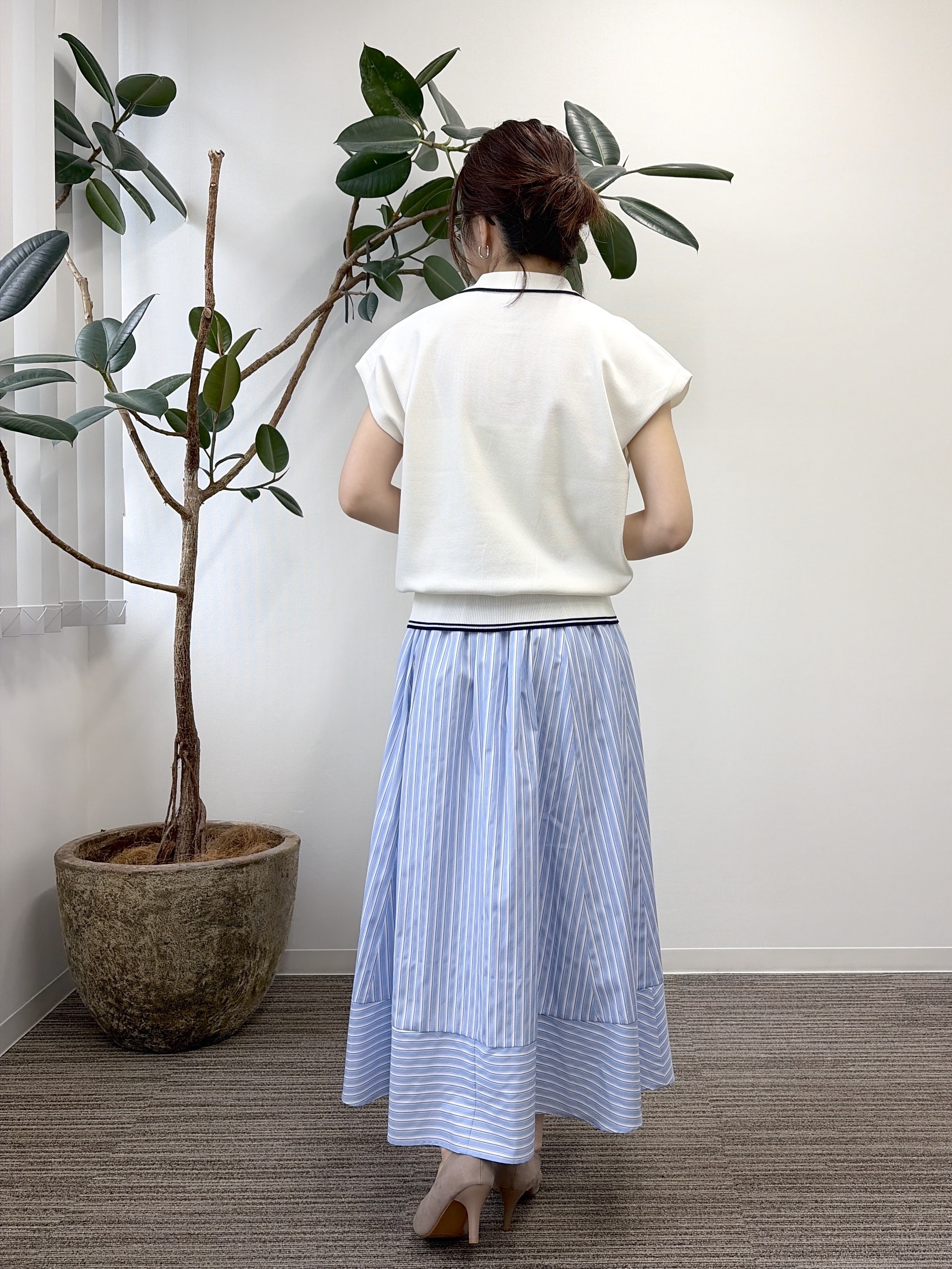 saoriさんの「【UV／毛玉防止】ポロ衿フレンチニット」を使ったコーディネート