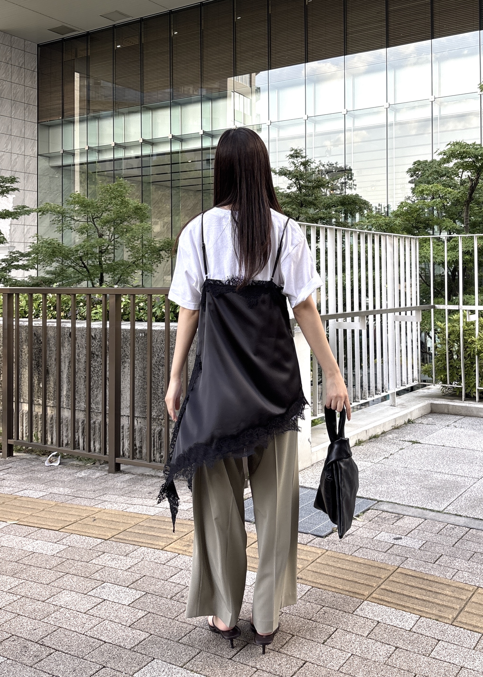 Renoさんの「INDIVI｜ワッシャーシアー半袖ダブルジャケット」を使ったコーディネート