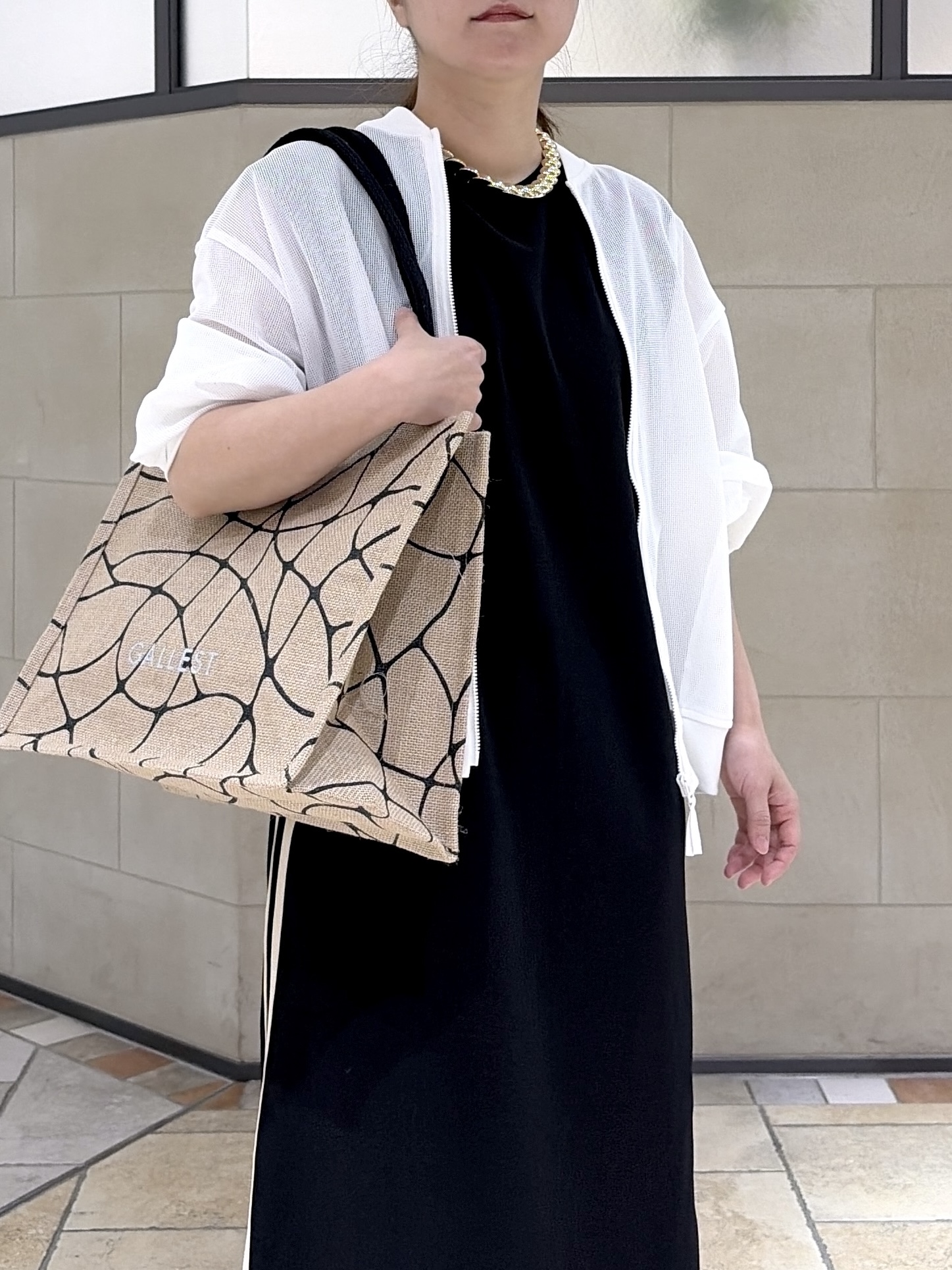 よねさんの「INDIVI｜メッシュブルゾン」を使ったコーディネート