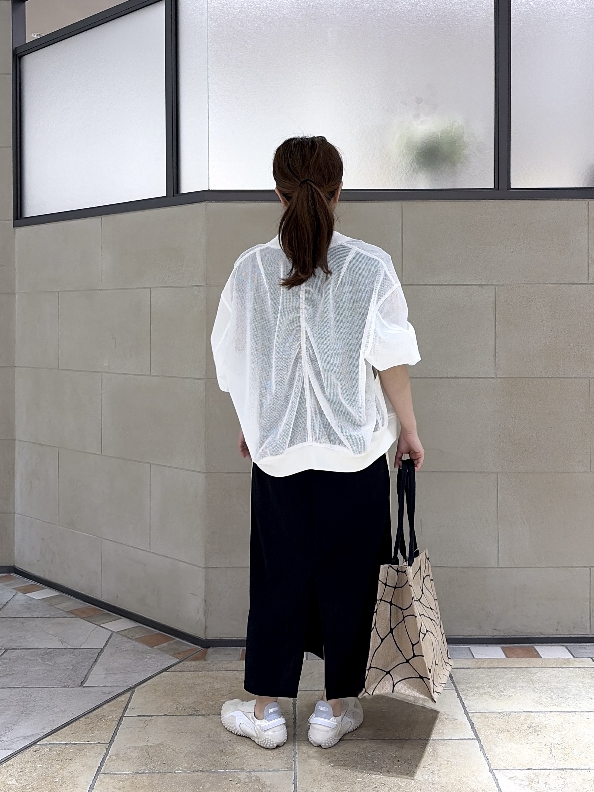 よねさんの「INDIVI｜メッシュブルゾン」を使ったコーディネート