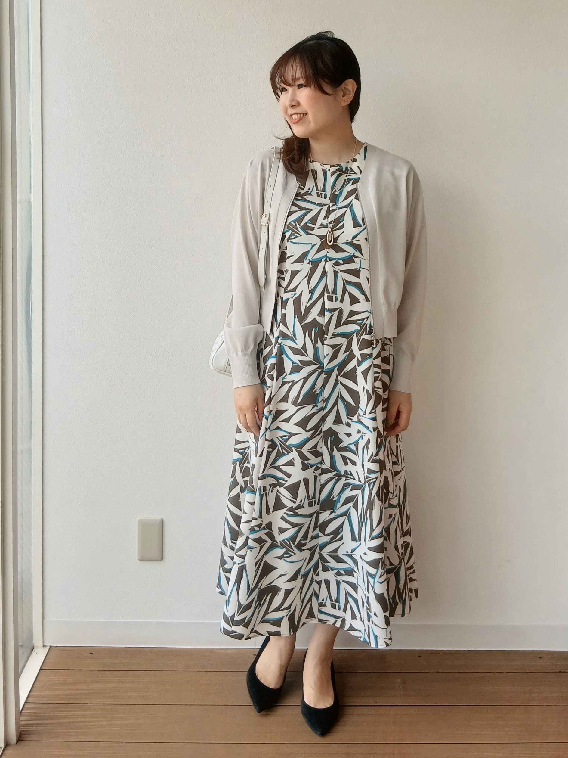 なみきさんの「UNTITLED｜【リラクシー/着映え】ボタニカルリーフワンピース」を使ったコーディネート