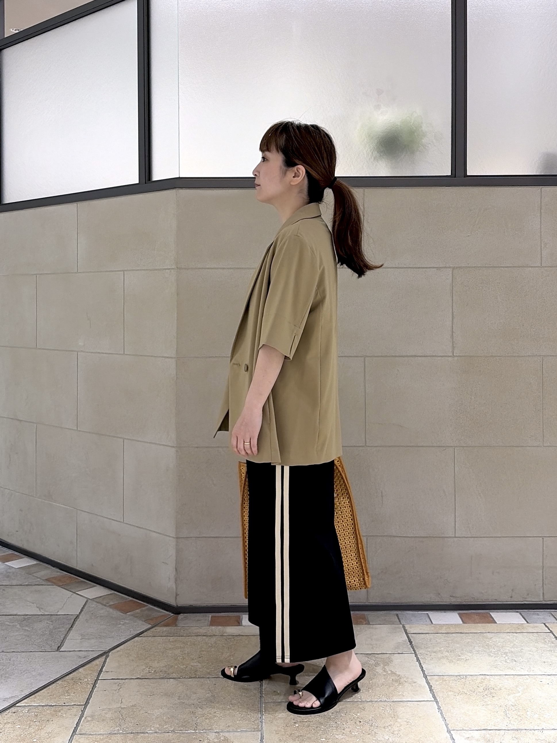 よねさんの「INDIVI｜Comfy SET UP｜ハーフスリーブジャケット【セットアップ対応／通勤／接触冷感／UVカット】」を使ったコーディネート