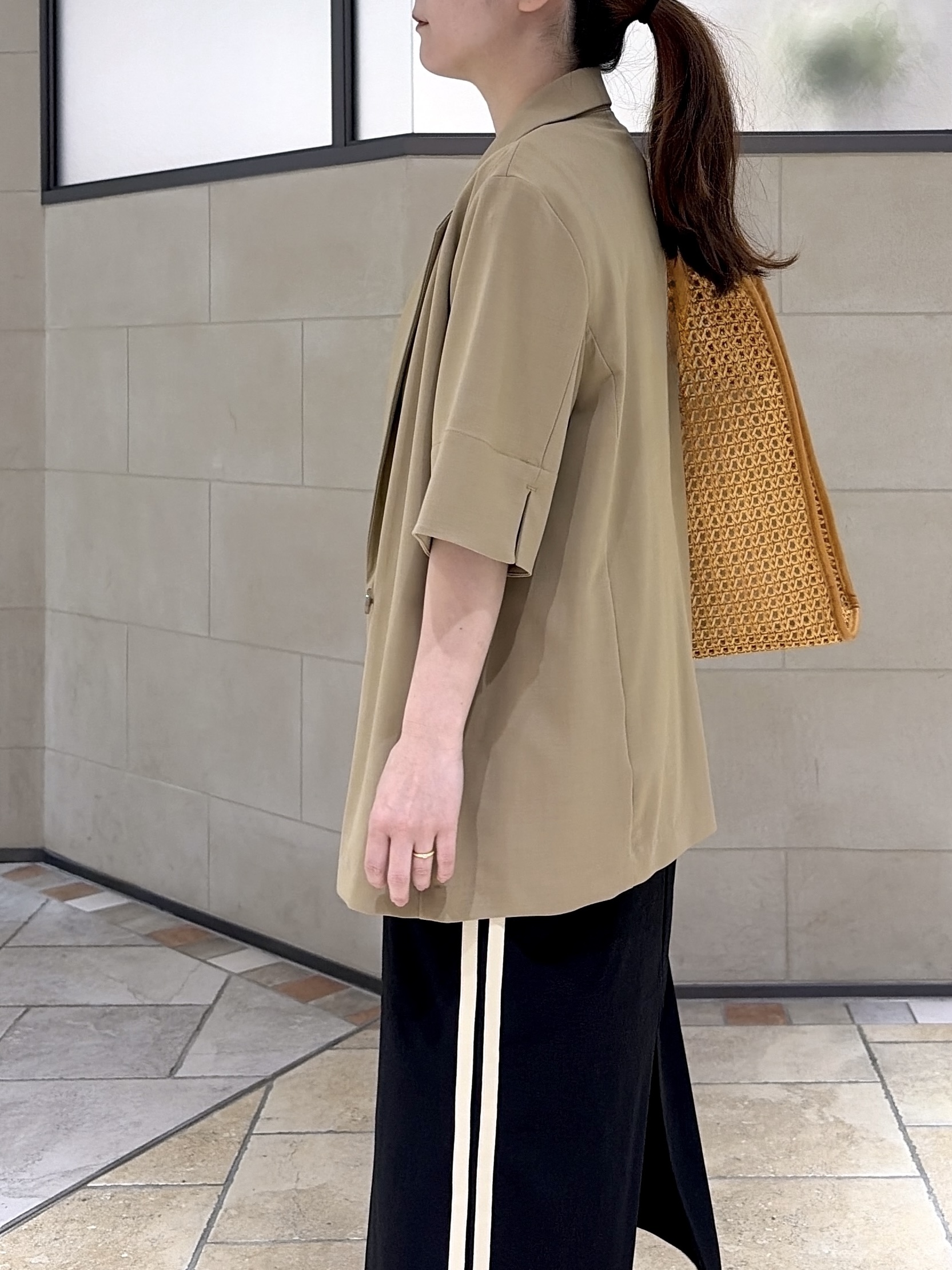 よねさんの「INDIVI｜Comfy SET UP｜ハーフスリーブジャケット【セットアップ対応／通勤／接触冷感／UVカット】」を使ったコーディネート