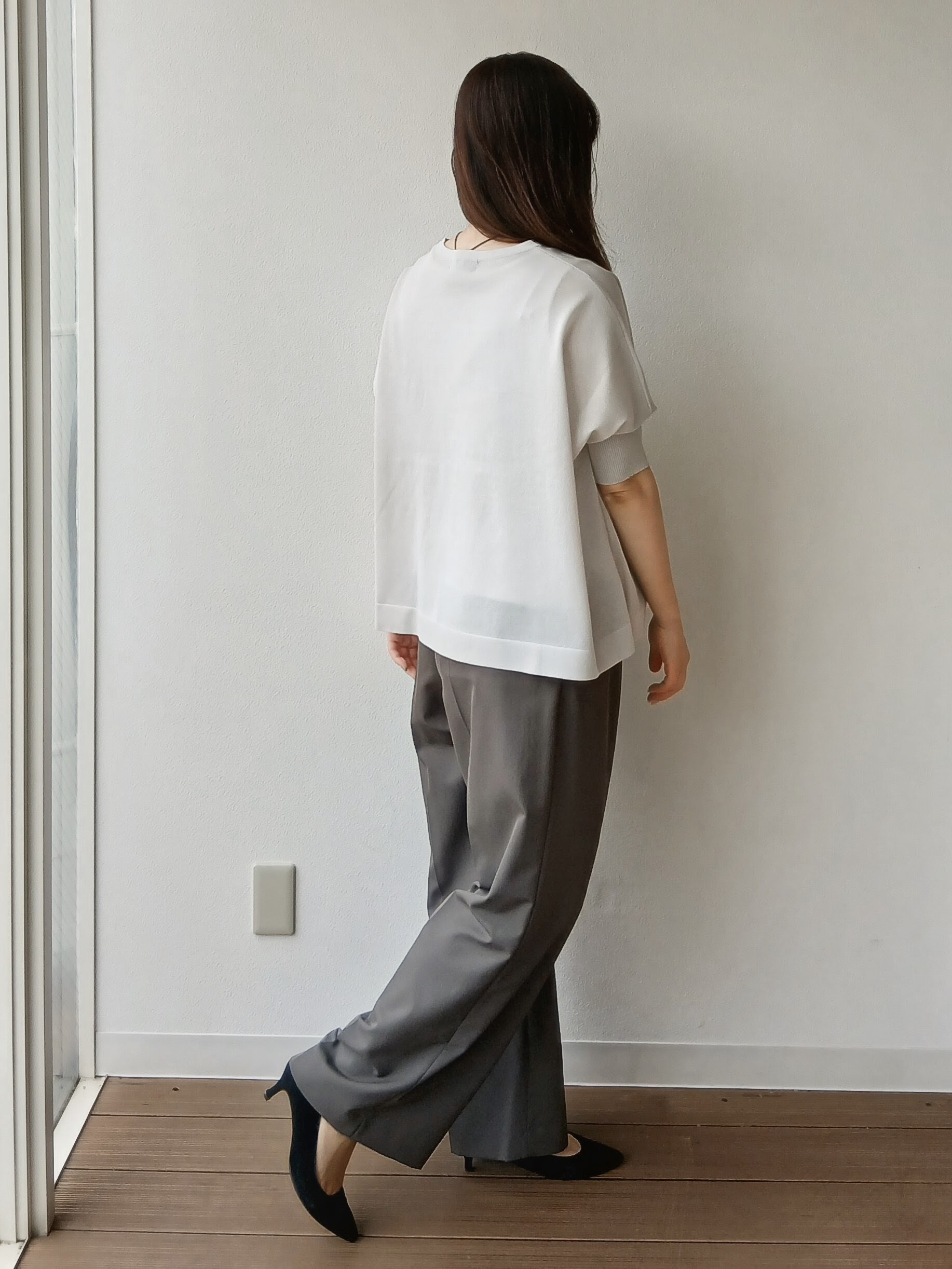 なみきさんの「UNTITLED｜【アンサンブル可/洗える】シアーレーヨンニット」を使ったコーディネート