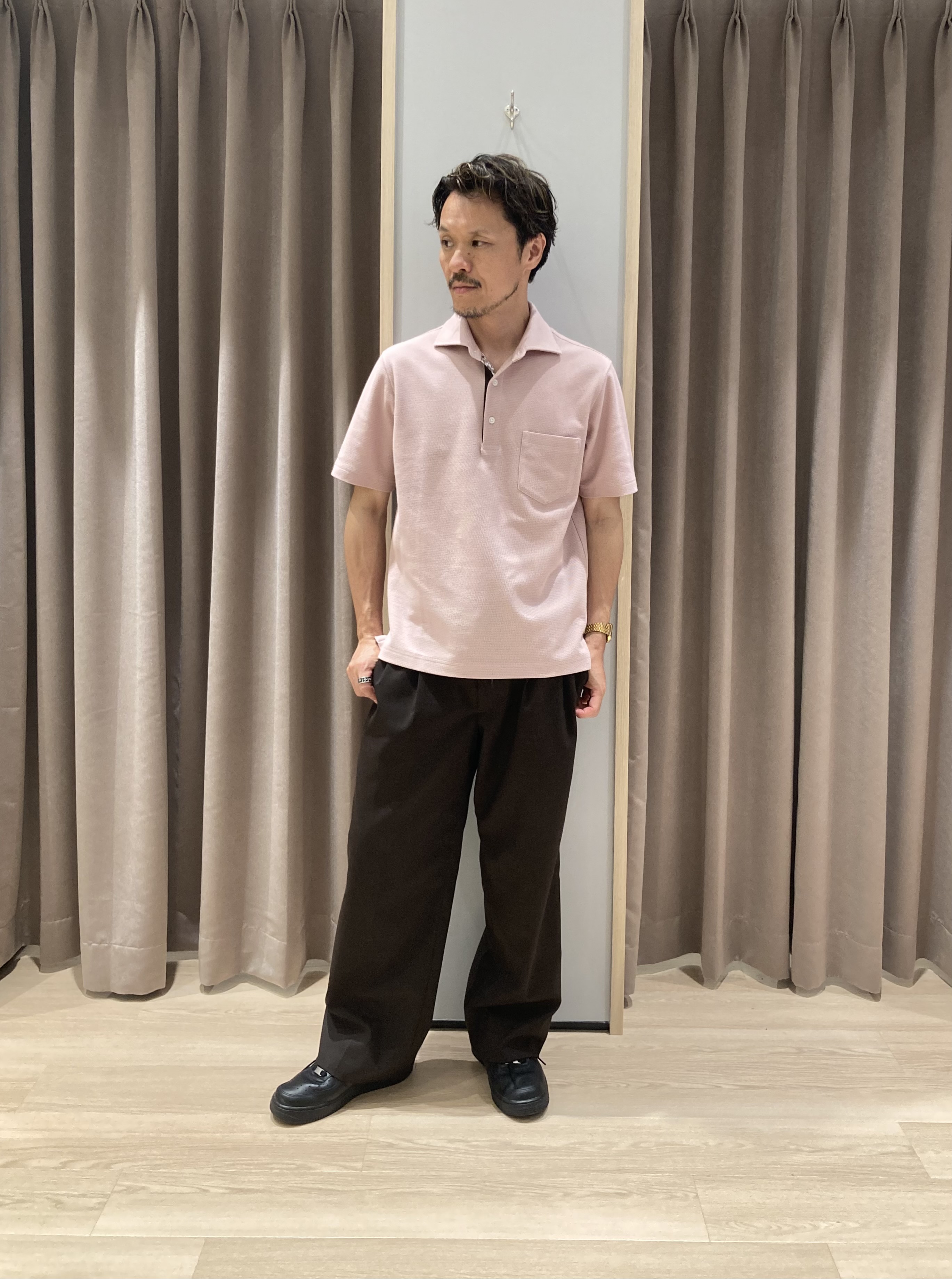 シュンさんの「TAKEO KIKUCHI｜【抗菌防臭】ステイフレッシュ ポロシャツ」を使ったコーディネート