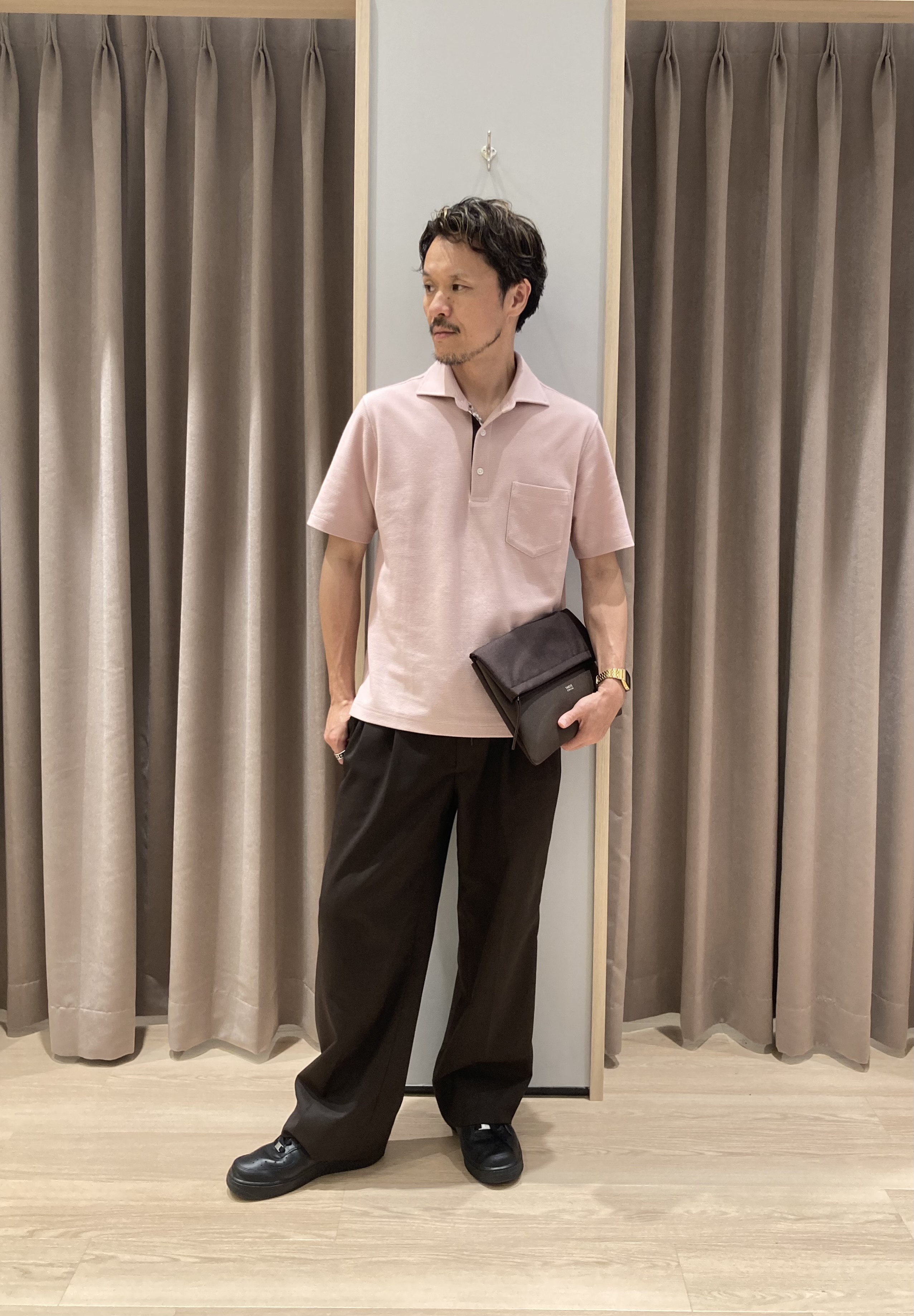 シュンさんの「TAKEO KIKUCHI｜【抗菌防臭】ステイフレッシュ ポロシャツ」を使ったコーディネート