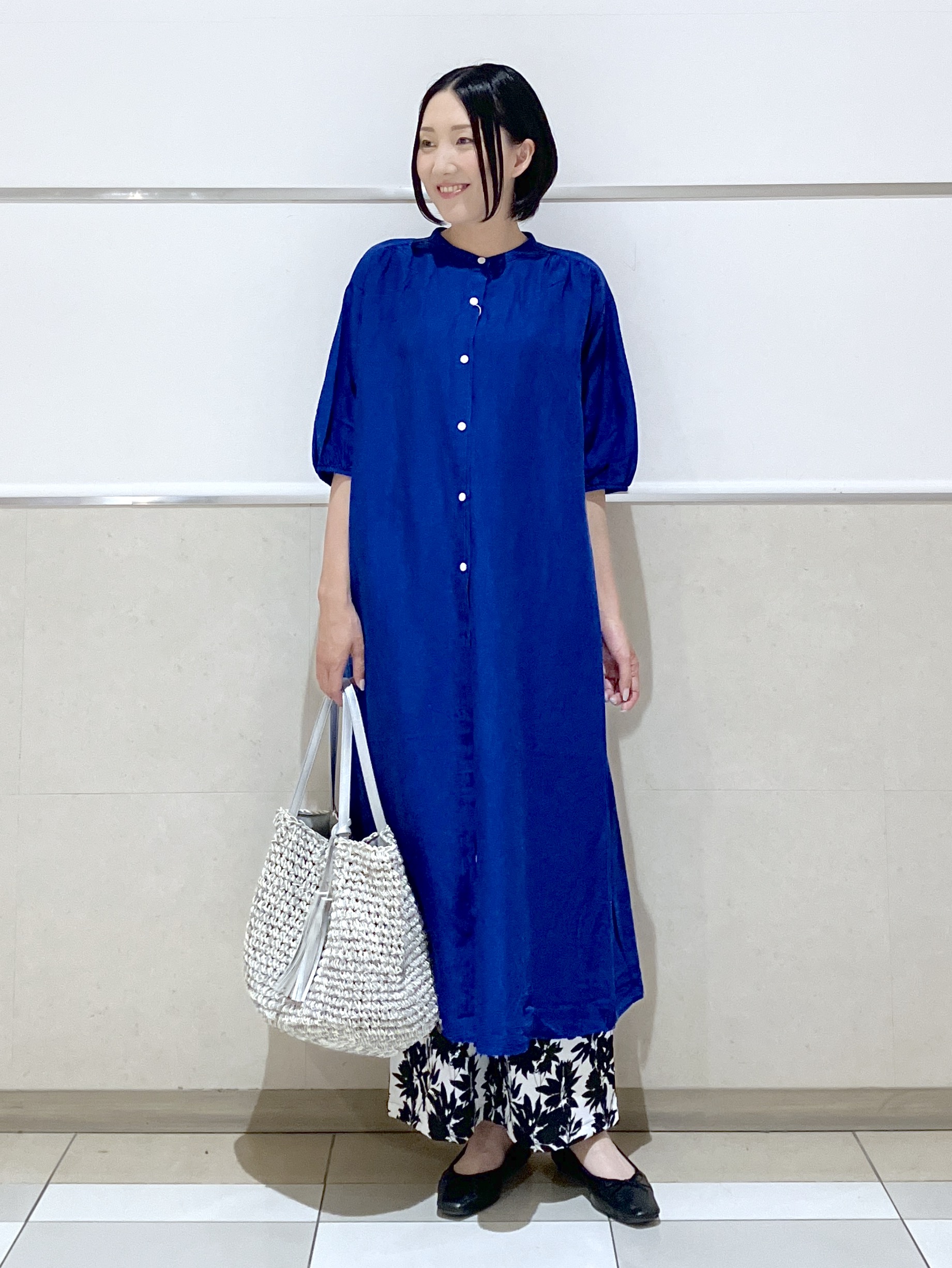 eriko さんの「Dessin｜【洗える】リネン混シャツワンピース」を使ったコーディネート
