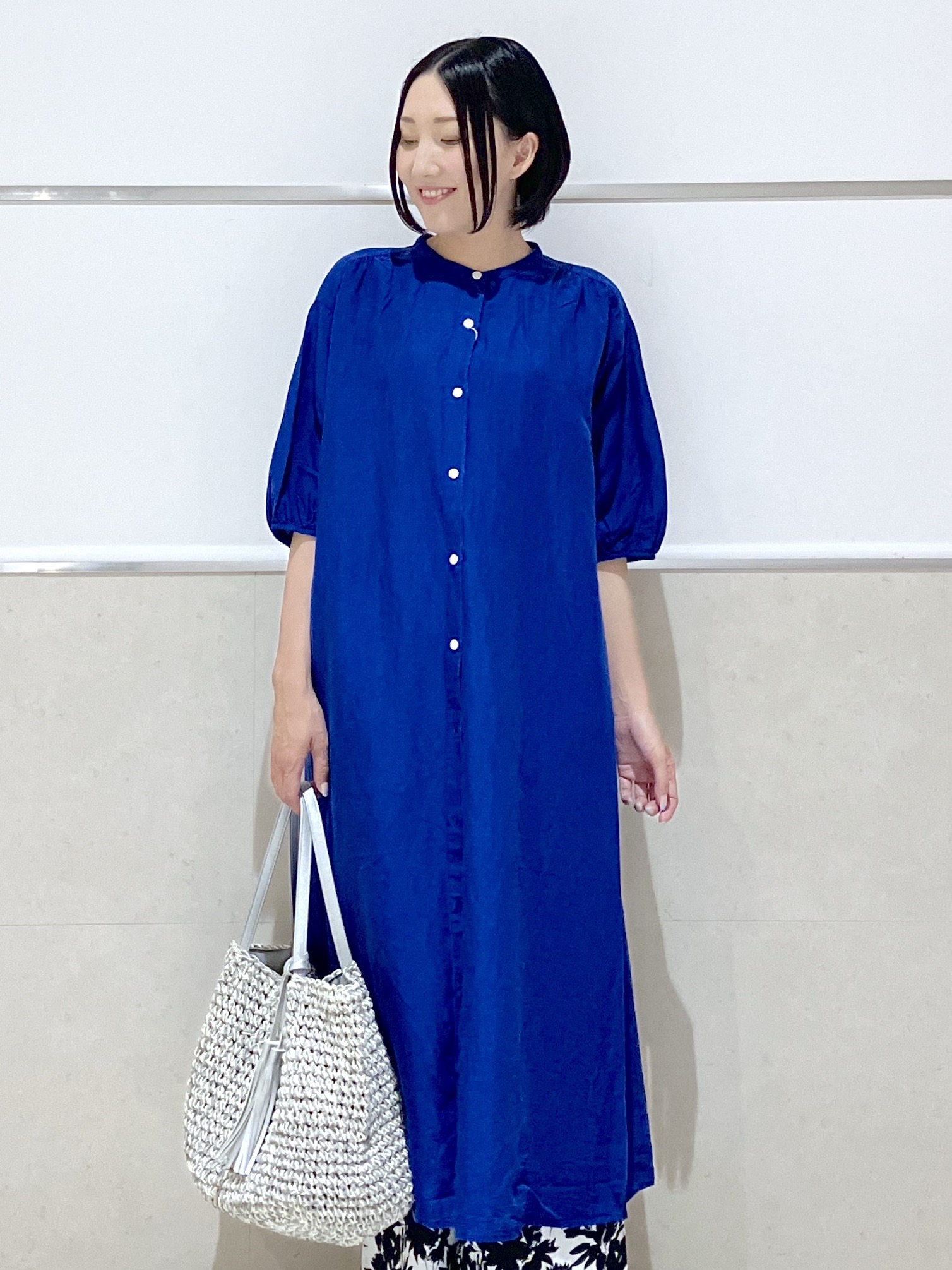 eriko さんの「Dessin｜【洗える】リネン混シャツワンピース」を使ったコーディネート