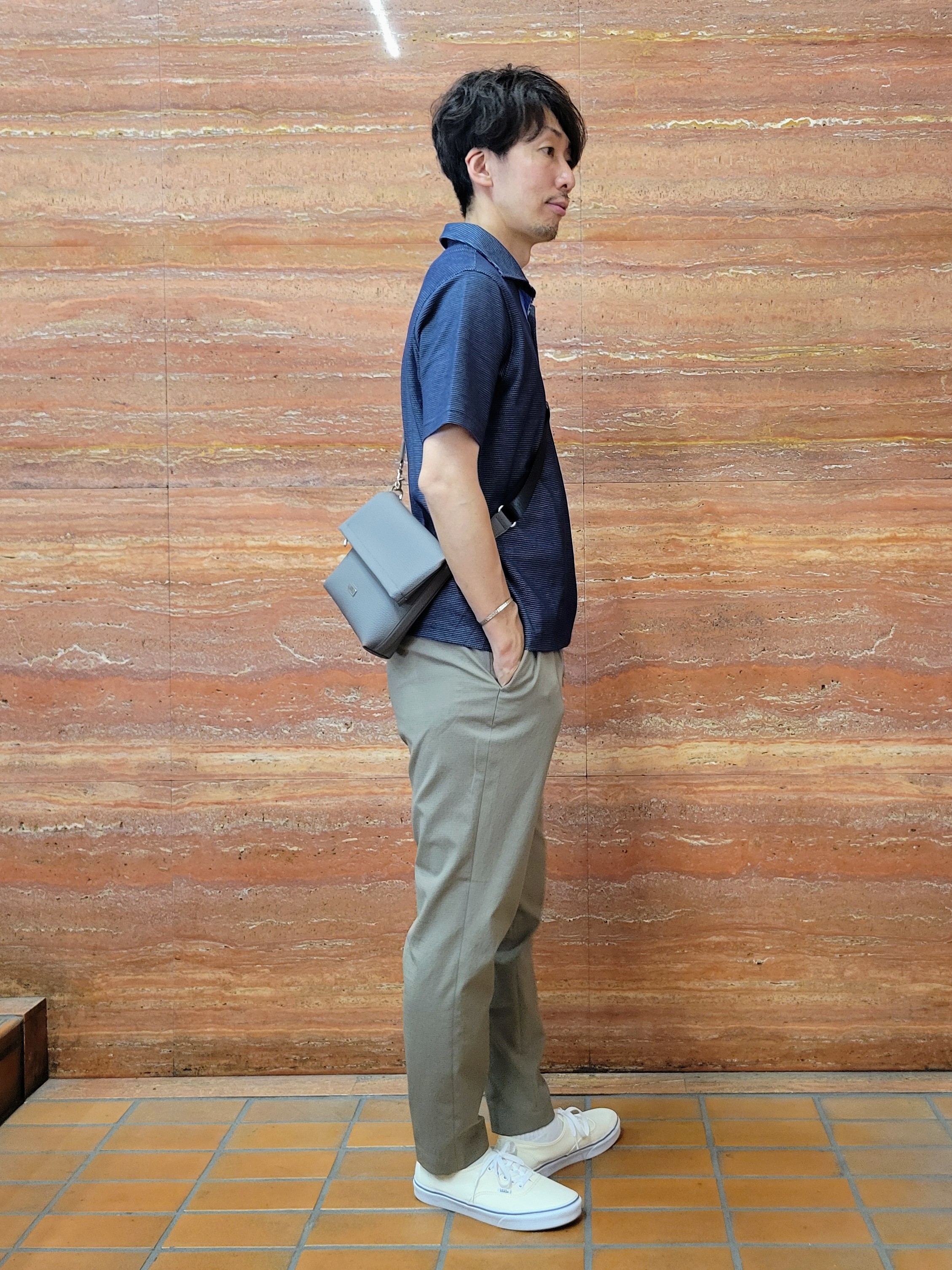piroyaさんの「TAKEO KIKUCHI｜【抗菌防臭】ステイフレッシュ ポロシャツ」を使ったコーディネート