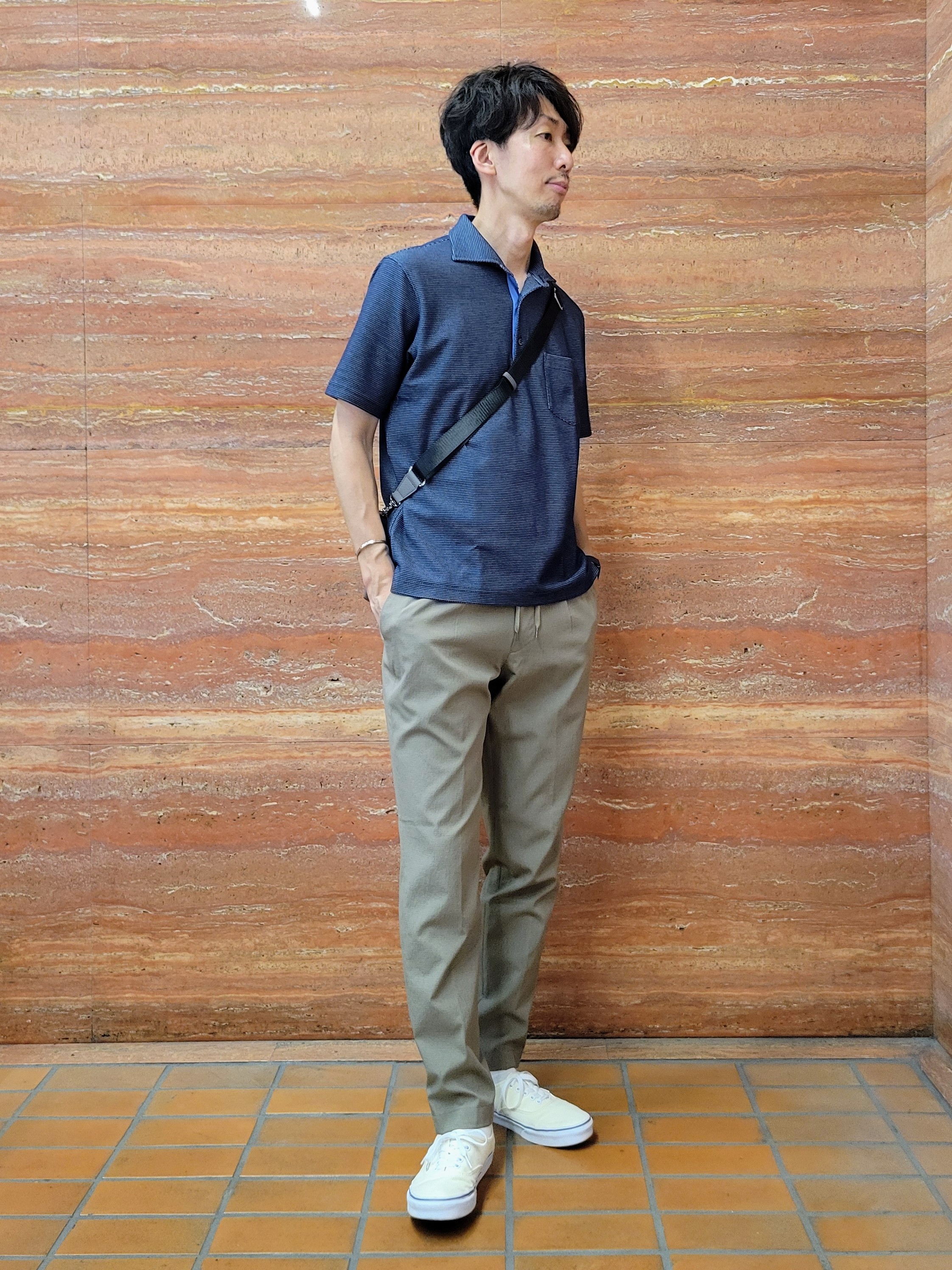 piroyaさんの「TAKEO KIKUCHI｜【抗菌防臭】ステイフレッシュ ポロシャツ」を使ったコーディネート