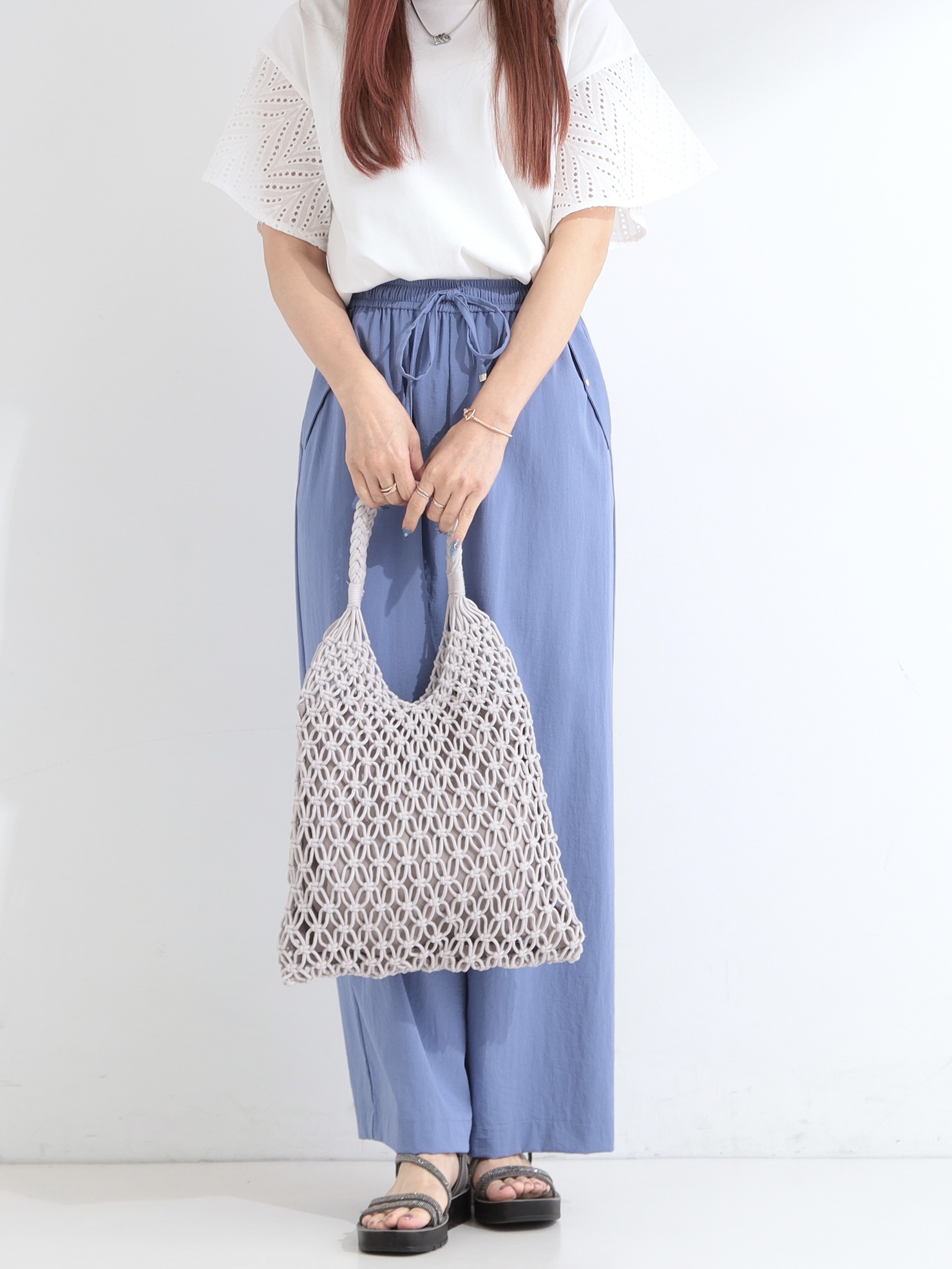 ゆゆさんの「SHOO･LA･RUE｜【S-LL/洗濯機可/体型カバー】汗じみが気になりにくい お袖レースフレアTシャツ」を使ったコーディネート