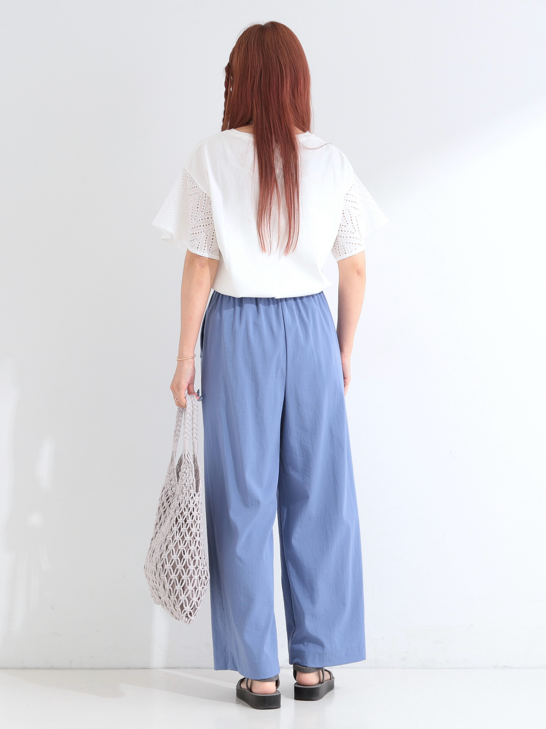 ゆゆさんの「SHOO･LA･RUE｜【S-LL/洗濯機可/体型カバー】汗じみが気になりにくい お袖レースフレアTシャツ」を使ったコーディネート