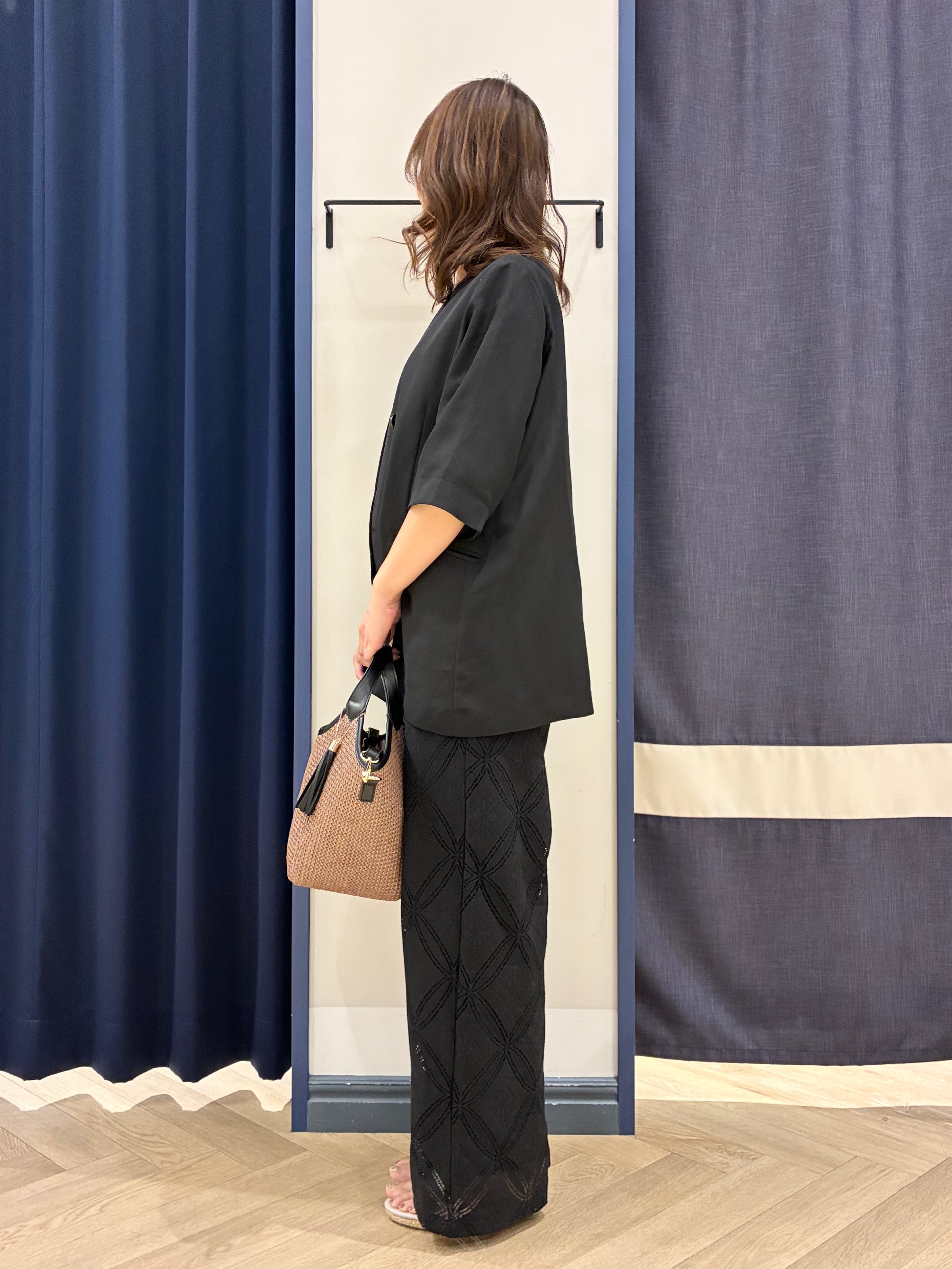 Orikaさんの「grove｜【洗濯機OK/ひんやり】軽く羽織れるハーフスリーブジャケット」を使ったコーディネート