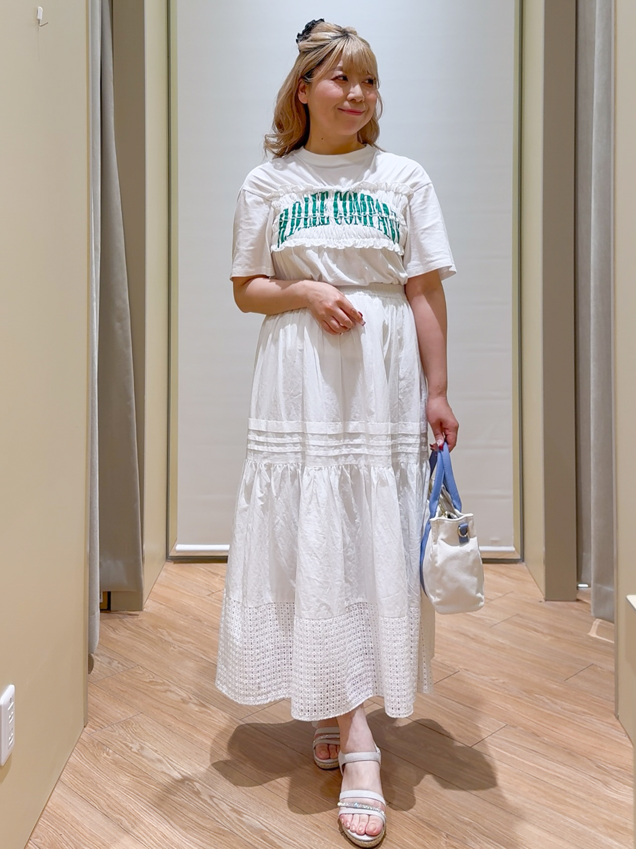 Harukaさんの「grove｜【洗える】透けない、大人のメッシュカーディガン」を使ったコーディネート