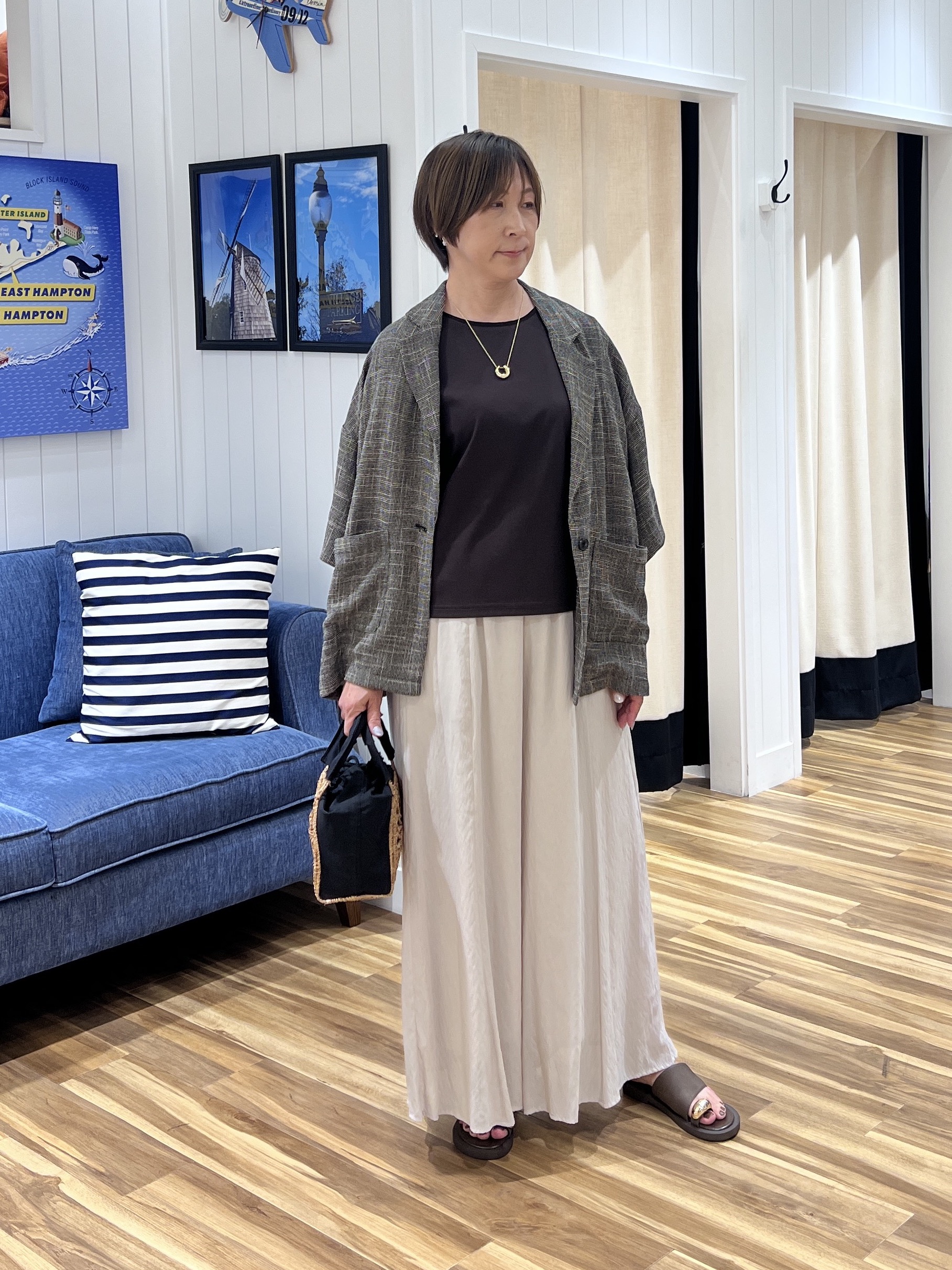 haruさんの「Dessin｜【洗える】エアリーテーラードジャケット」を使ったコーディネート