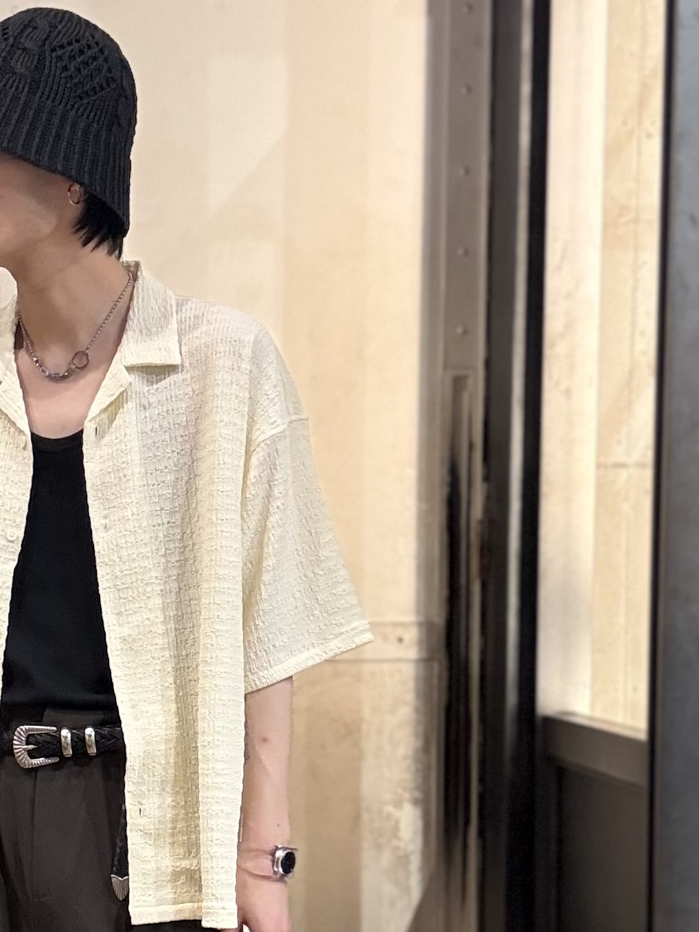 Nさんの「tk.TAKEO KIKUCHI｜【接触冷感／ストレッチ】トロミワイドストレート」を使ったコーディネート