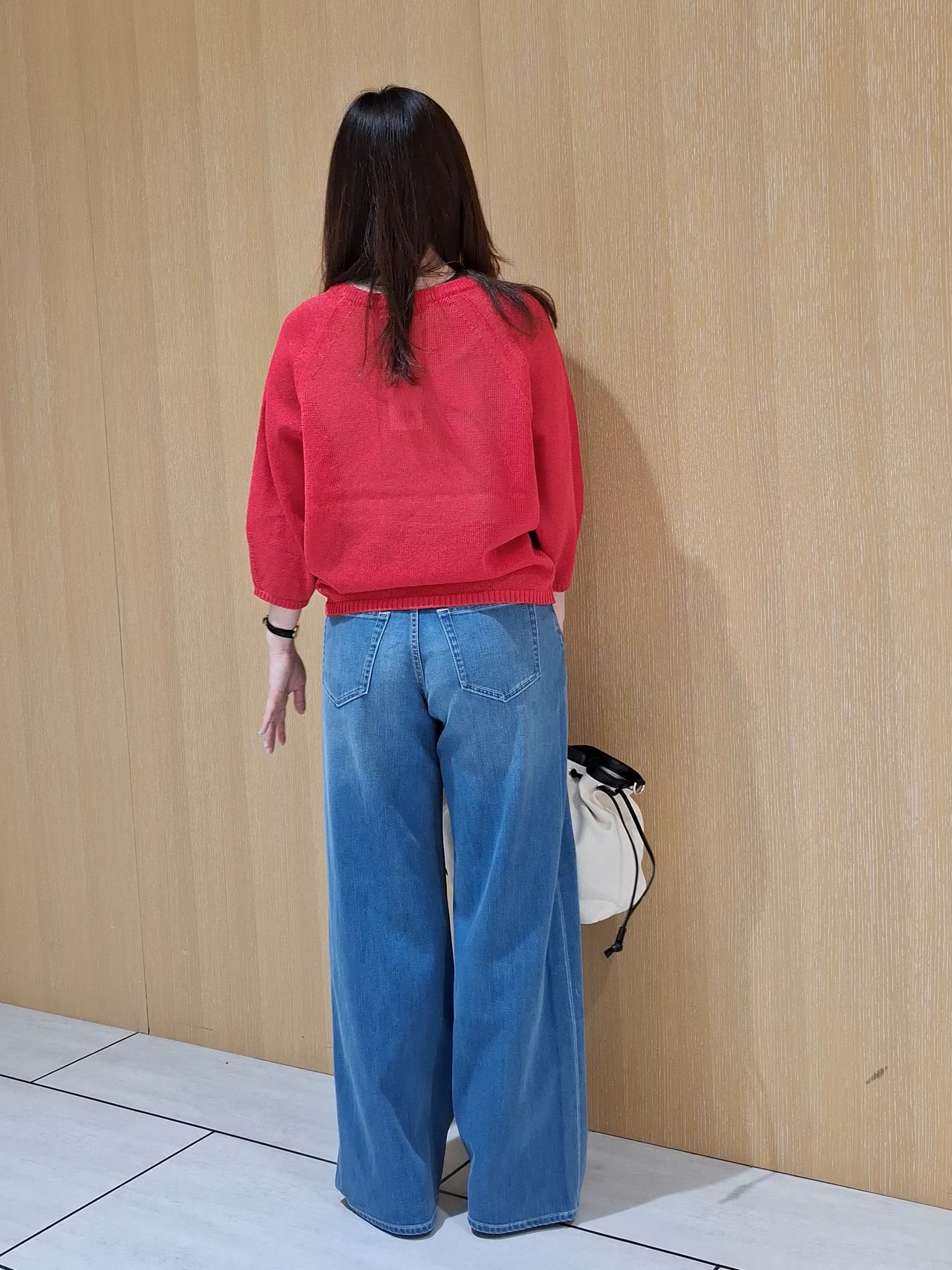 YuKaRiさんの「UNTITLED｜【洗える/ゆったり】クルーネックドライニット」を使ったコーディネート