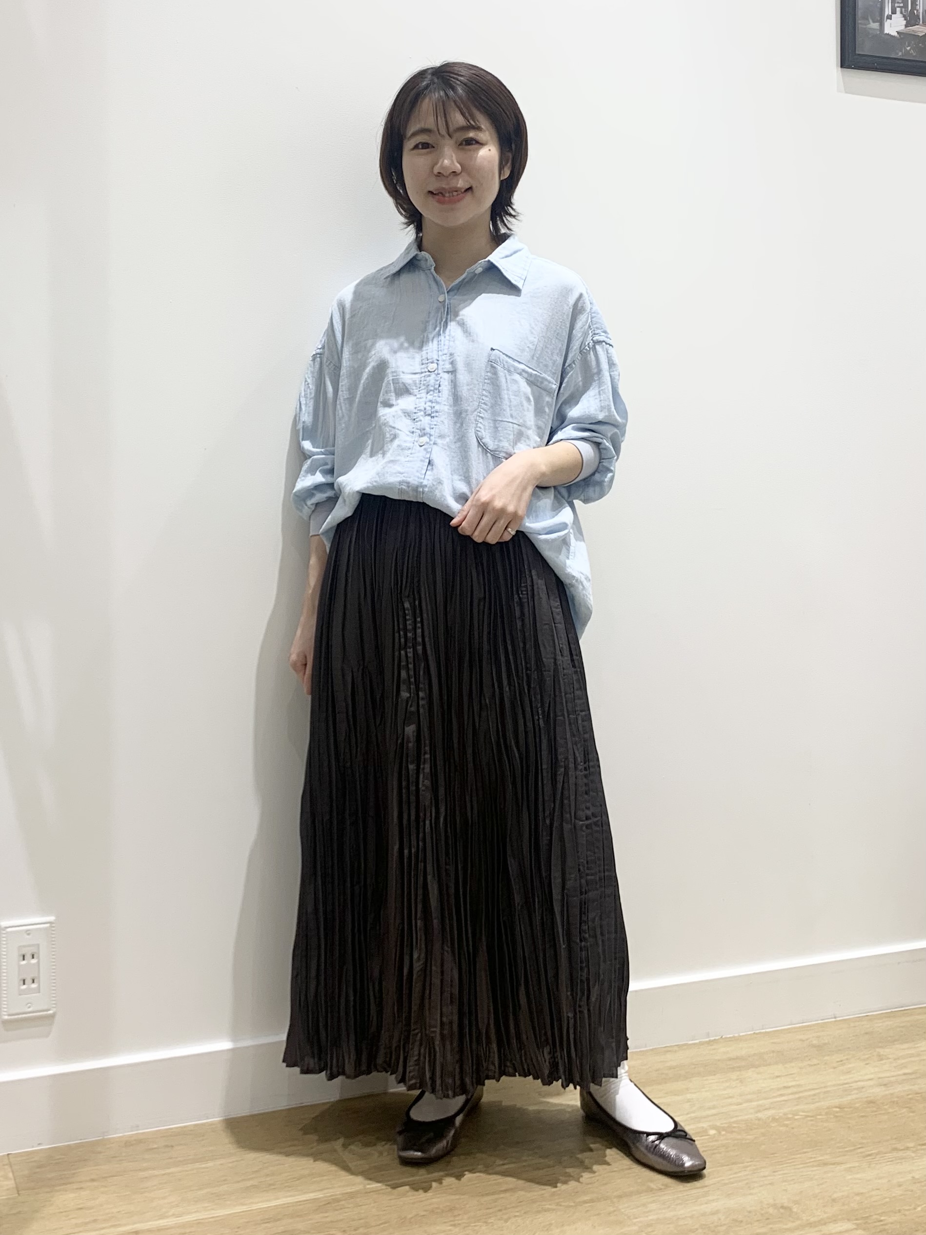 IMARIさんの「Dessin｜【セットアップ可/洗える】2オンスシアーデニムシャツ」を使ったコーディネート