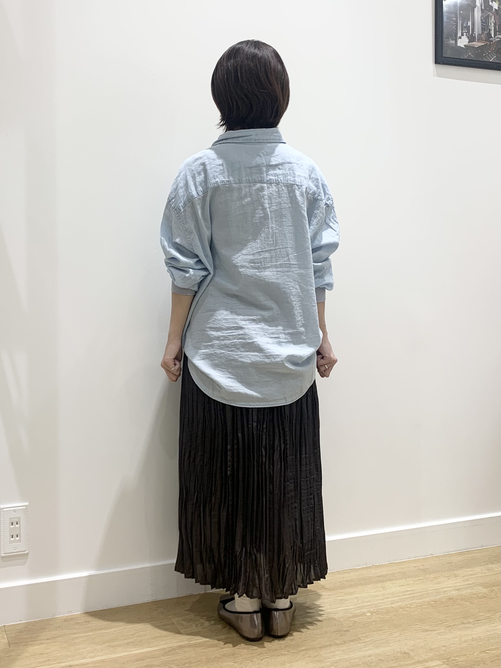 IMARIさんの「Dessin｜【セットアップ可/洗える】2オンスシアーデニムシャツ」を使ったコーディネート