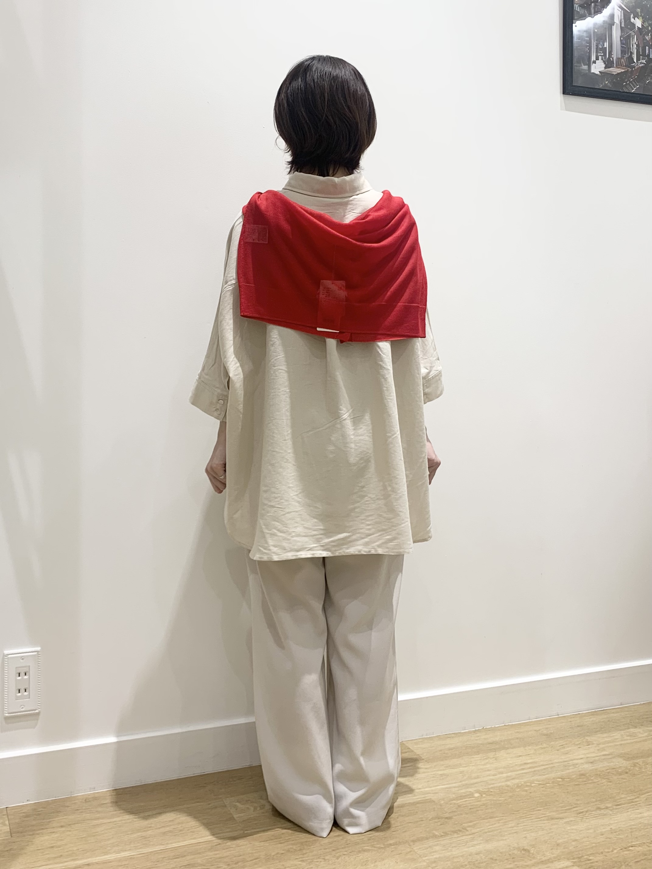 IMARIさんの「Dessin｜【セットアップ可/洗える】リネンブレンドドルマンシャツ」を使ったコーディネート
