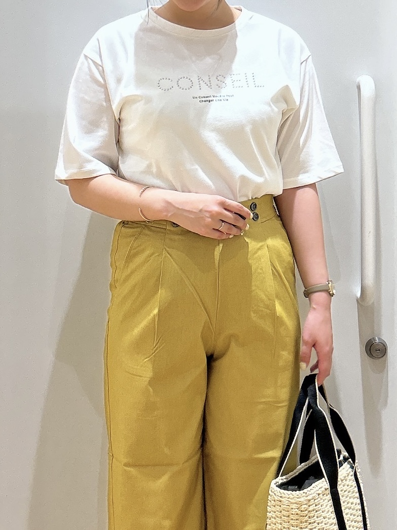 みいさんの「grove｜【UVカット/接触冷感】プリントアソート5分袖Tシャツ」を使ったコーディネート