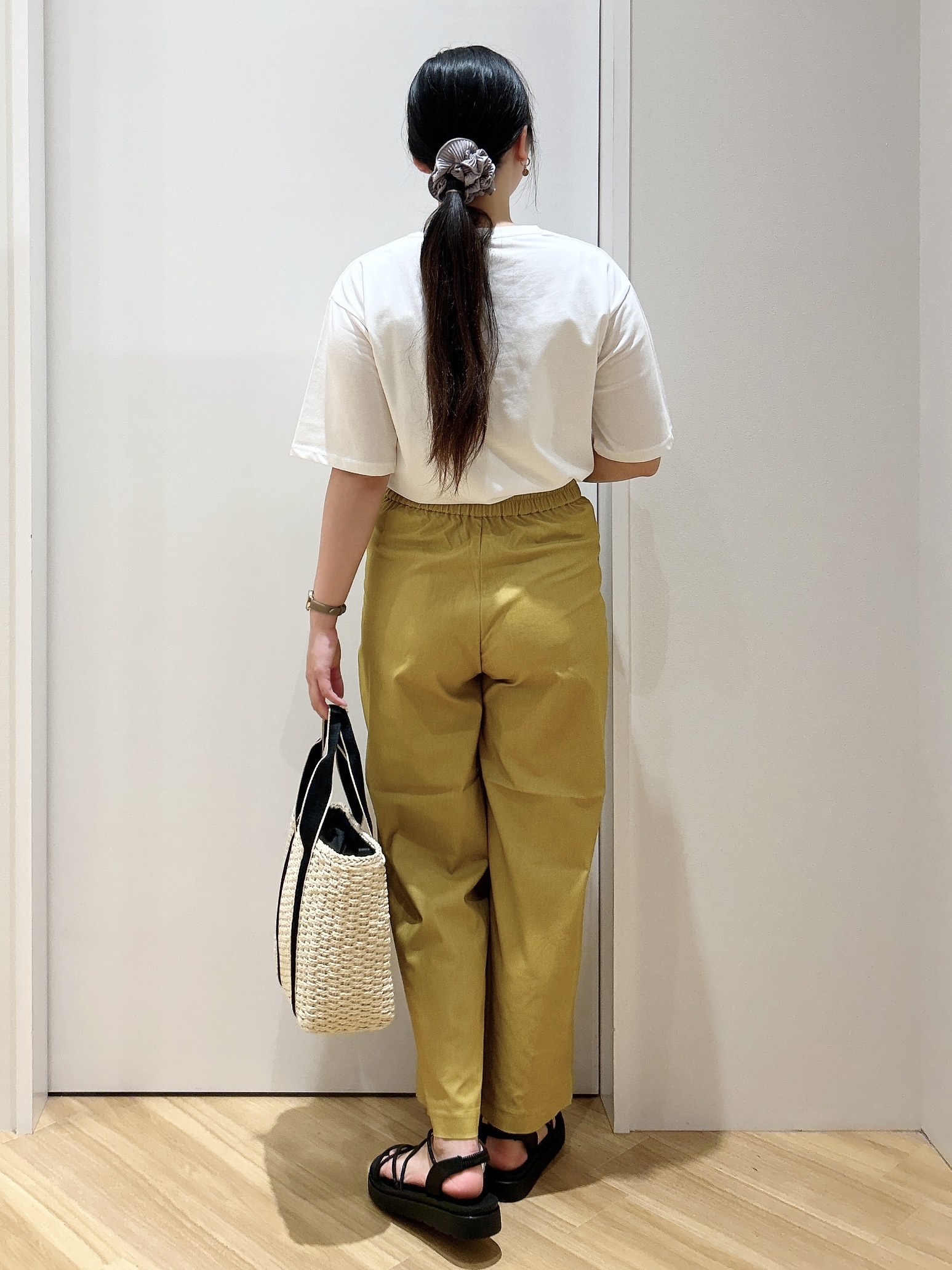 みいさんの「grove｜【UVカット/接触冷感】プリントアソート5分袖Tシャツ」を使ったコーディネート