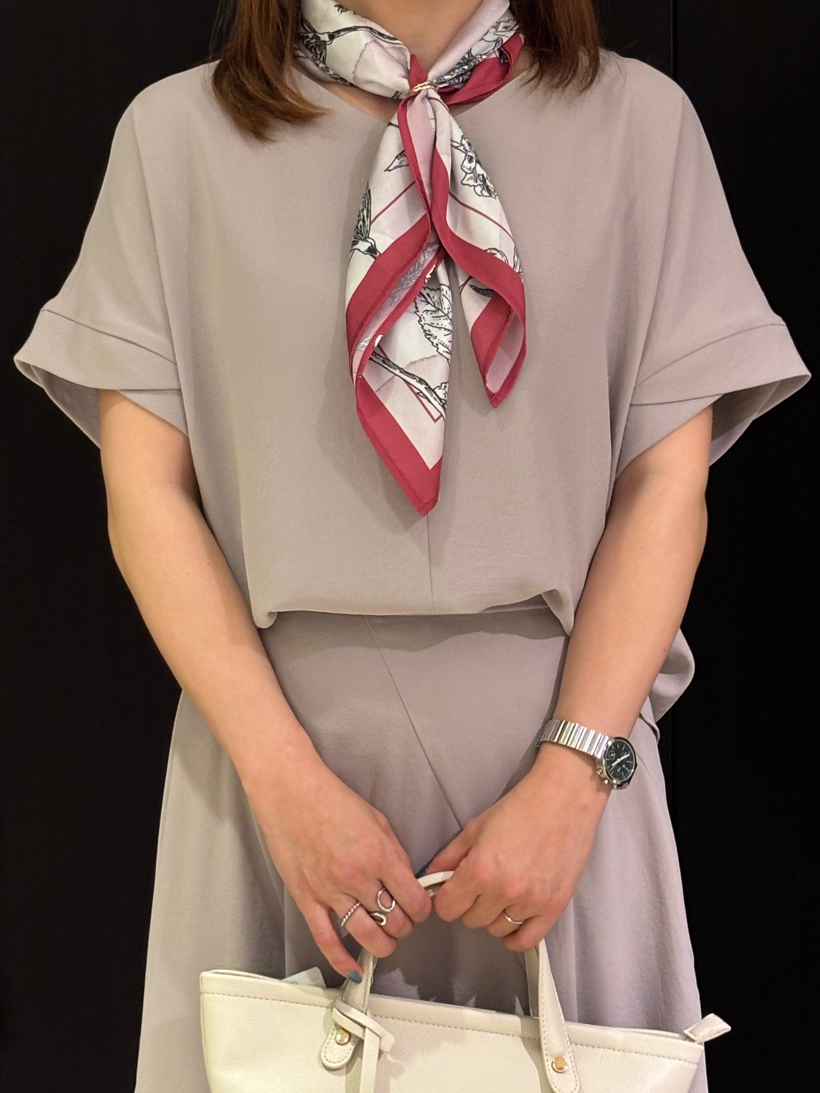 SaKiさんの「UNTITLED｜【セットアップ可/UVカット/前後2WAY】リラクシーフレンチスリーブブラウス」を使ったコーディネート