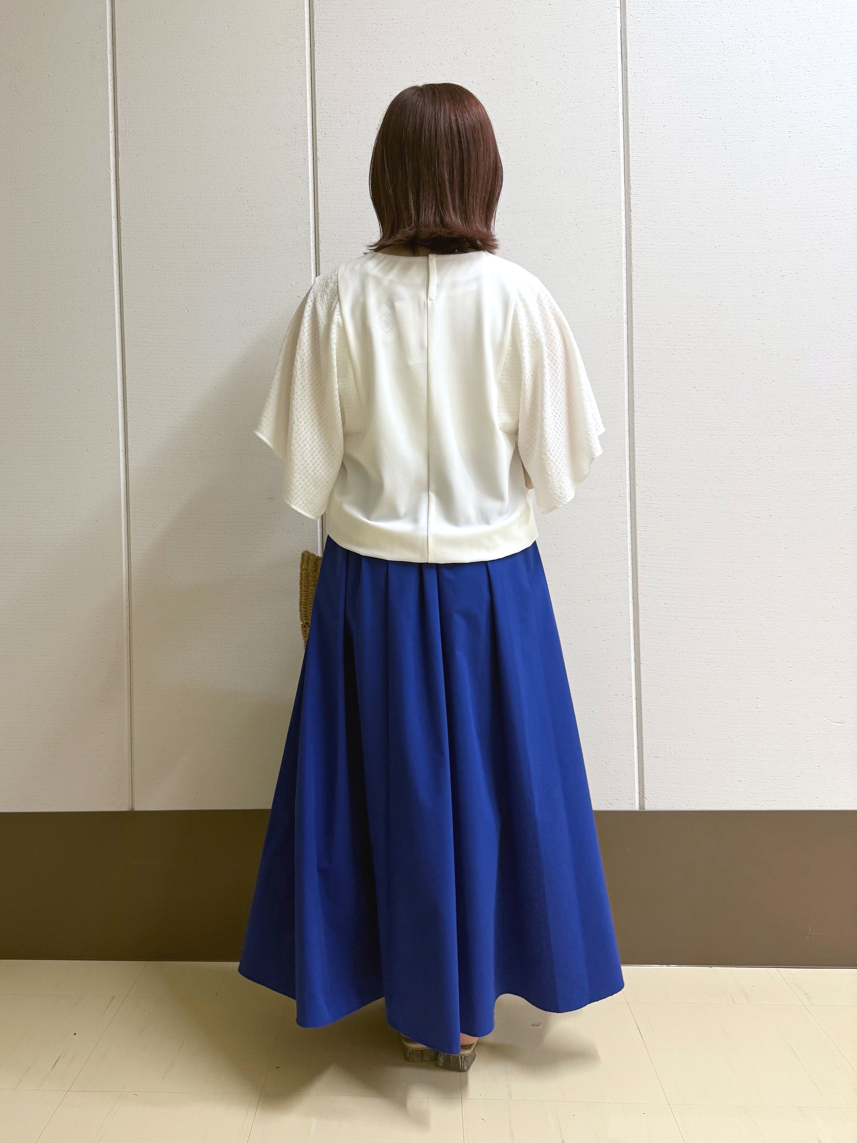 Rikoさんの「INDIVI｜【洗える／シアーチェック柄】異素材コンビスリーブトップス」を使ったコーディネート