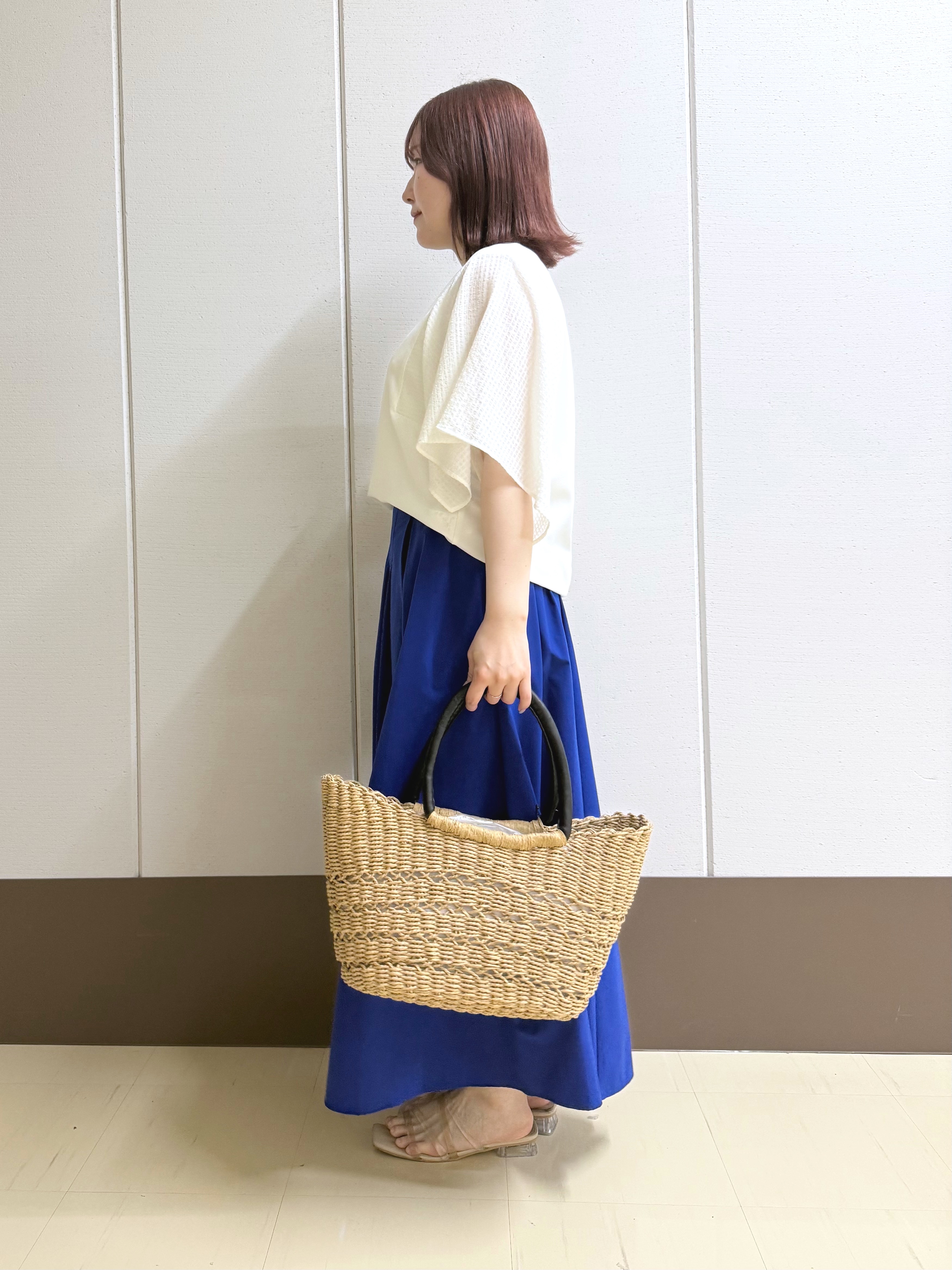 Rikoさんの「INDIVI｜【洗える／シアーチェック柄】異素材コンビスリーブトップス」を使ったコーディネート