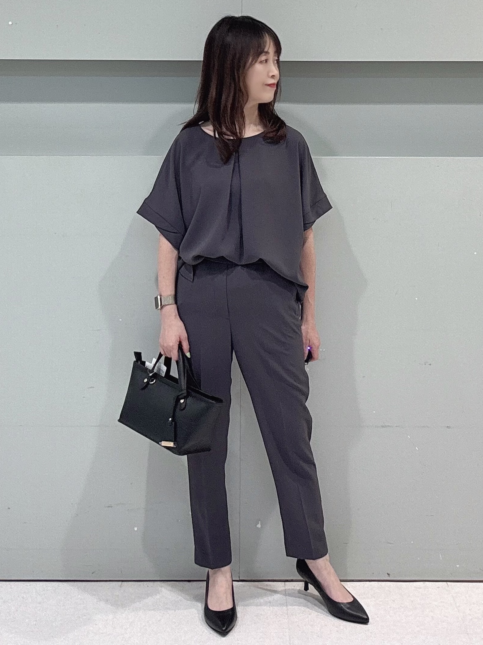 makiさんの「UNTITLED｜◆【セットアップ可/接触冷感/通気性】ドライシアーダブルジャケット」を使ったコーディネート