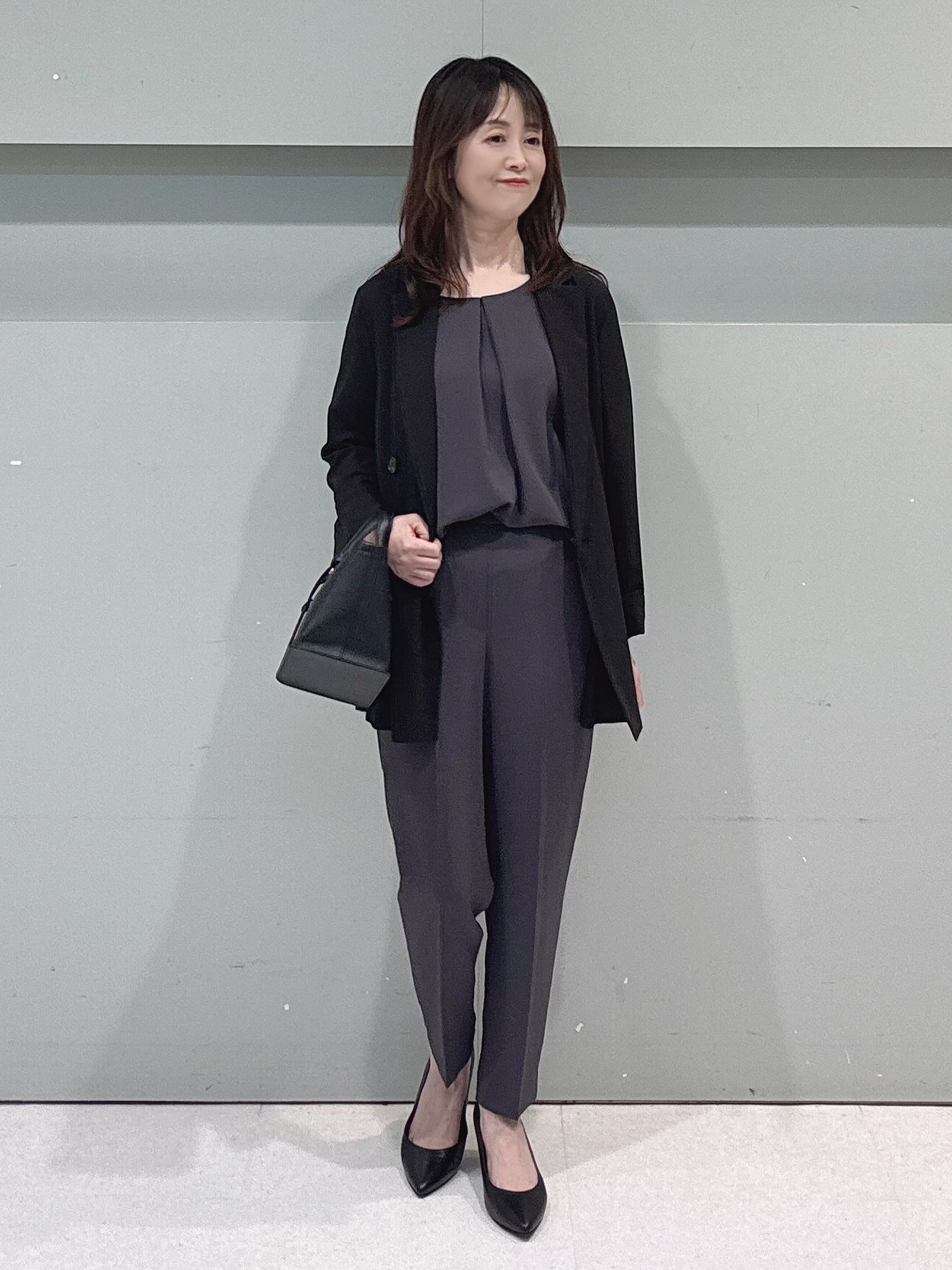 makiさんの「UNTITLED｜◆【セットアップ可/接触冷感/通気性】ドライシアーダブルジャケット」を使ったコーディネート