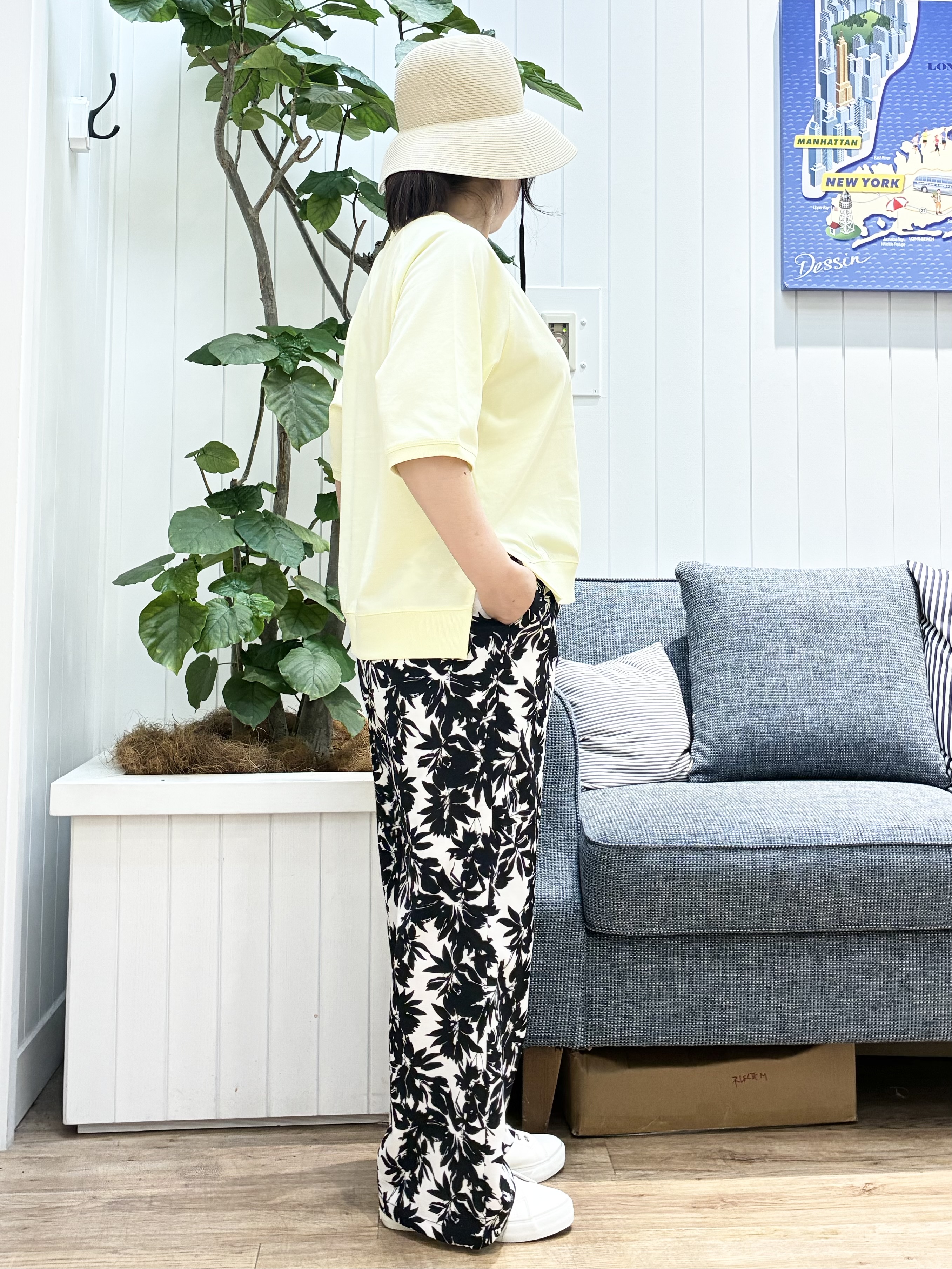 msatoさんの「Dessin｜【UVカット/接触冷感】フォルムカットソー5分袖」を使ったコーディネート