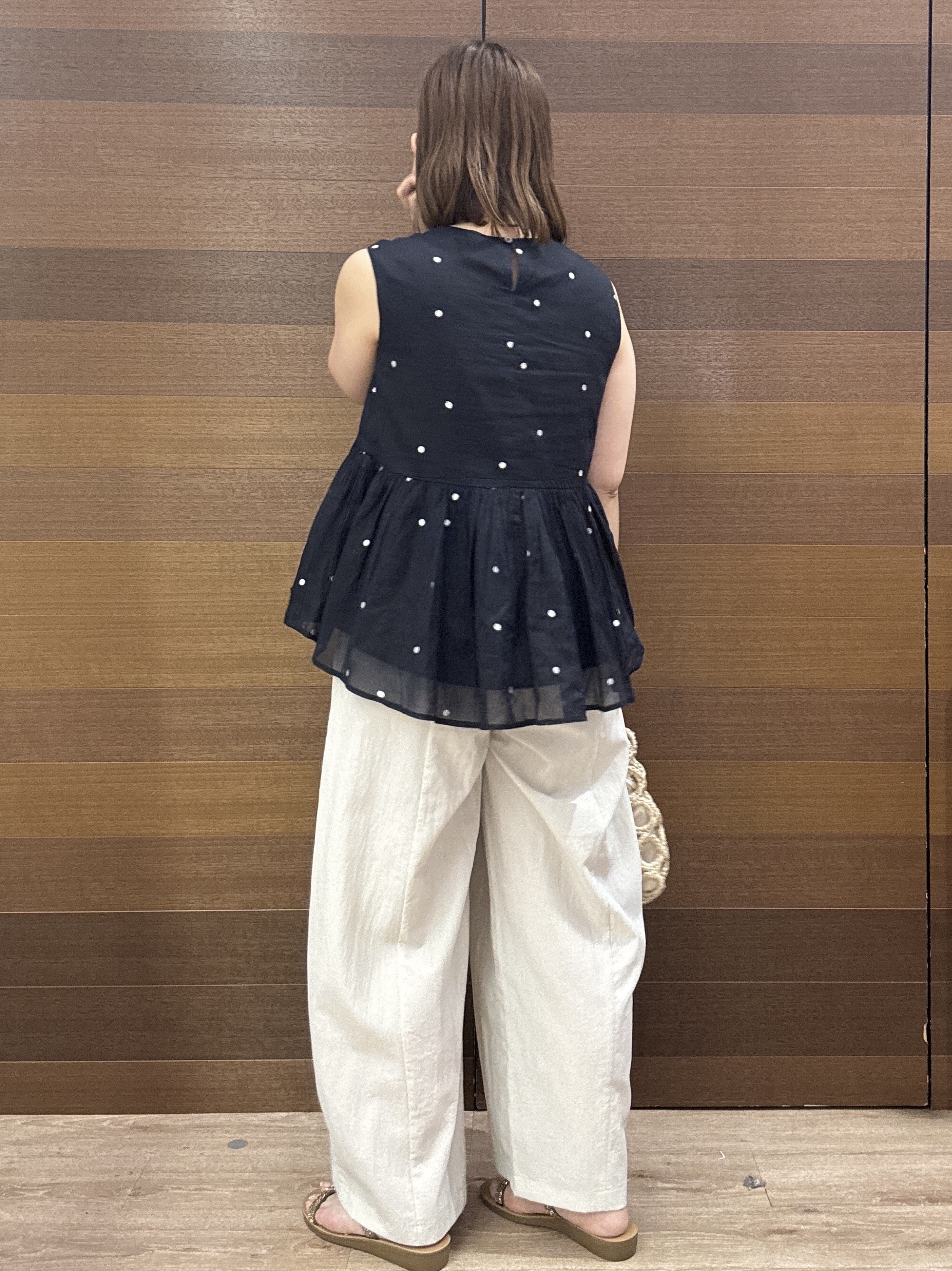 yumeさんの「OPAQUE.CLIP｜ラメドット刺繍ペプラムブラウス【洗える】」を使ったコーディネート