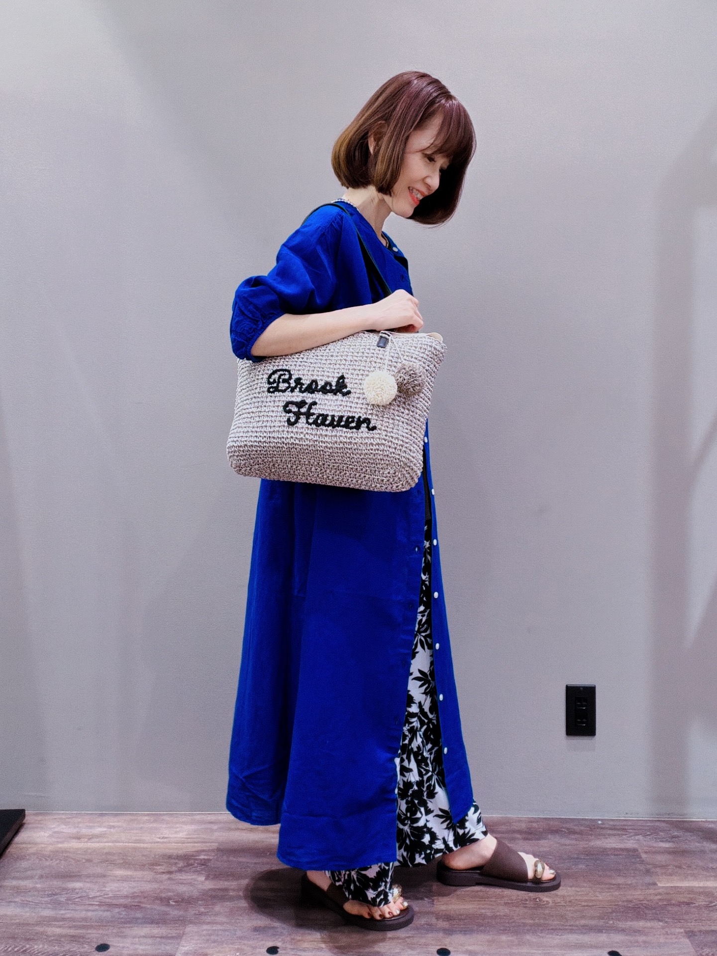 Satoさんの「Dessin｜【洗える】リネン混シャツワンピース」を使ったコーディネート